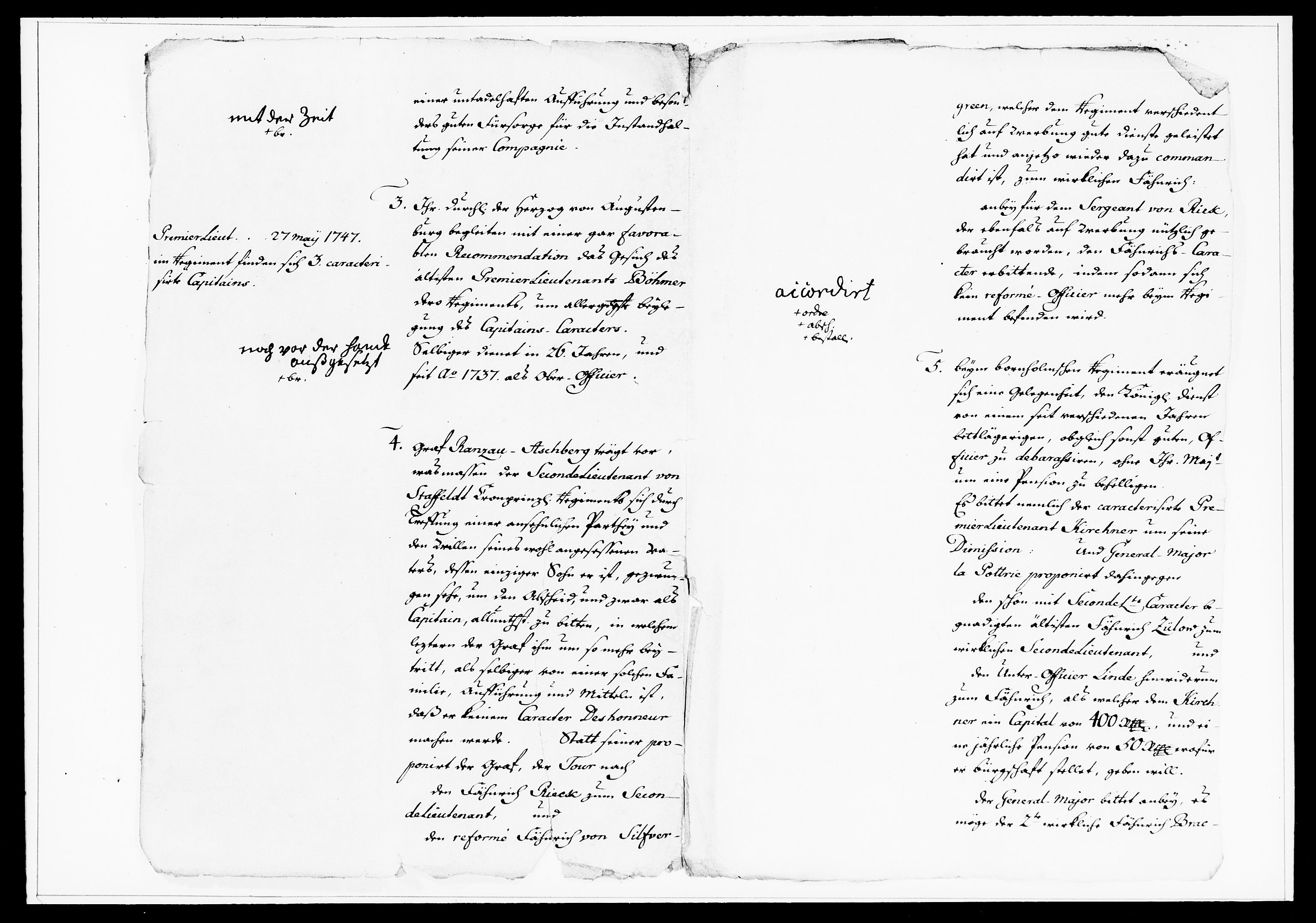 Krigskollegiet, Krigskancelliet, DRA/A-0006/-/1259-1268: Refererede sager, 1755, s. 464
