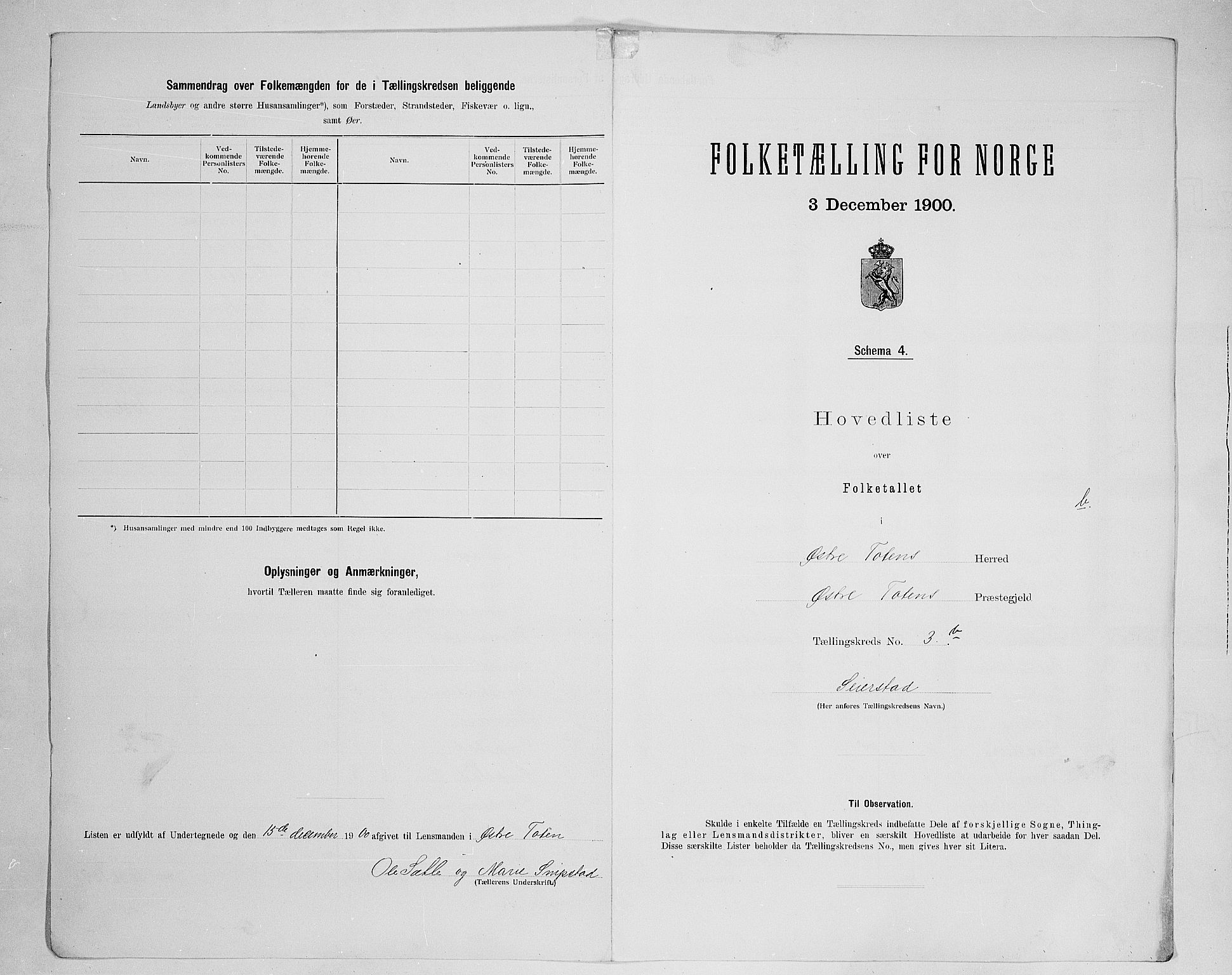 SAH, Folketelling 1900 for 0528 Østre Toten herred, 1900, s. 27