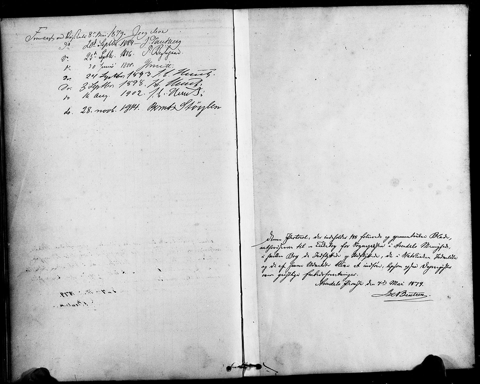 Arendal sokneprestkontor, Trefoldighet, AV/SAK-1111-0040/F/Fa/L0009: Ministerialbok nr. A 9, 1878-1919