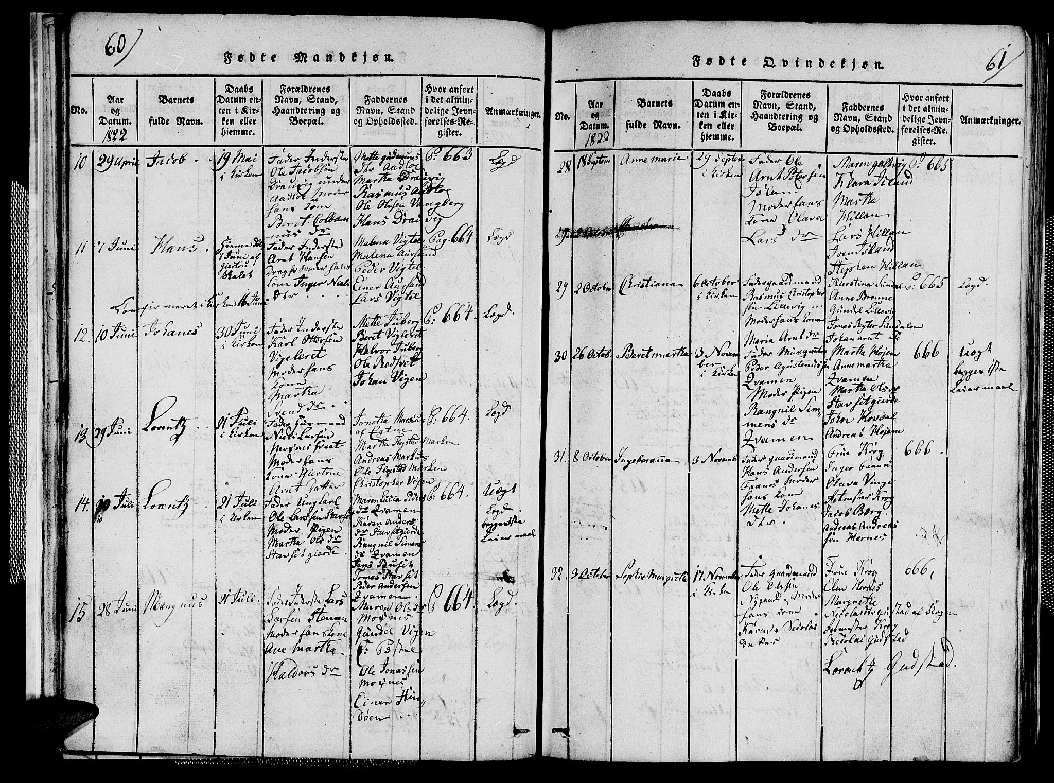 Ministerialprotokoller, klokkerbøker og fødselsregistre - Nord-Trøndelag, SAT/A-1458/713/L0124: Klokkerbok nr. 713C01, 1817-1827, s. 60-61