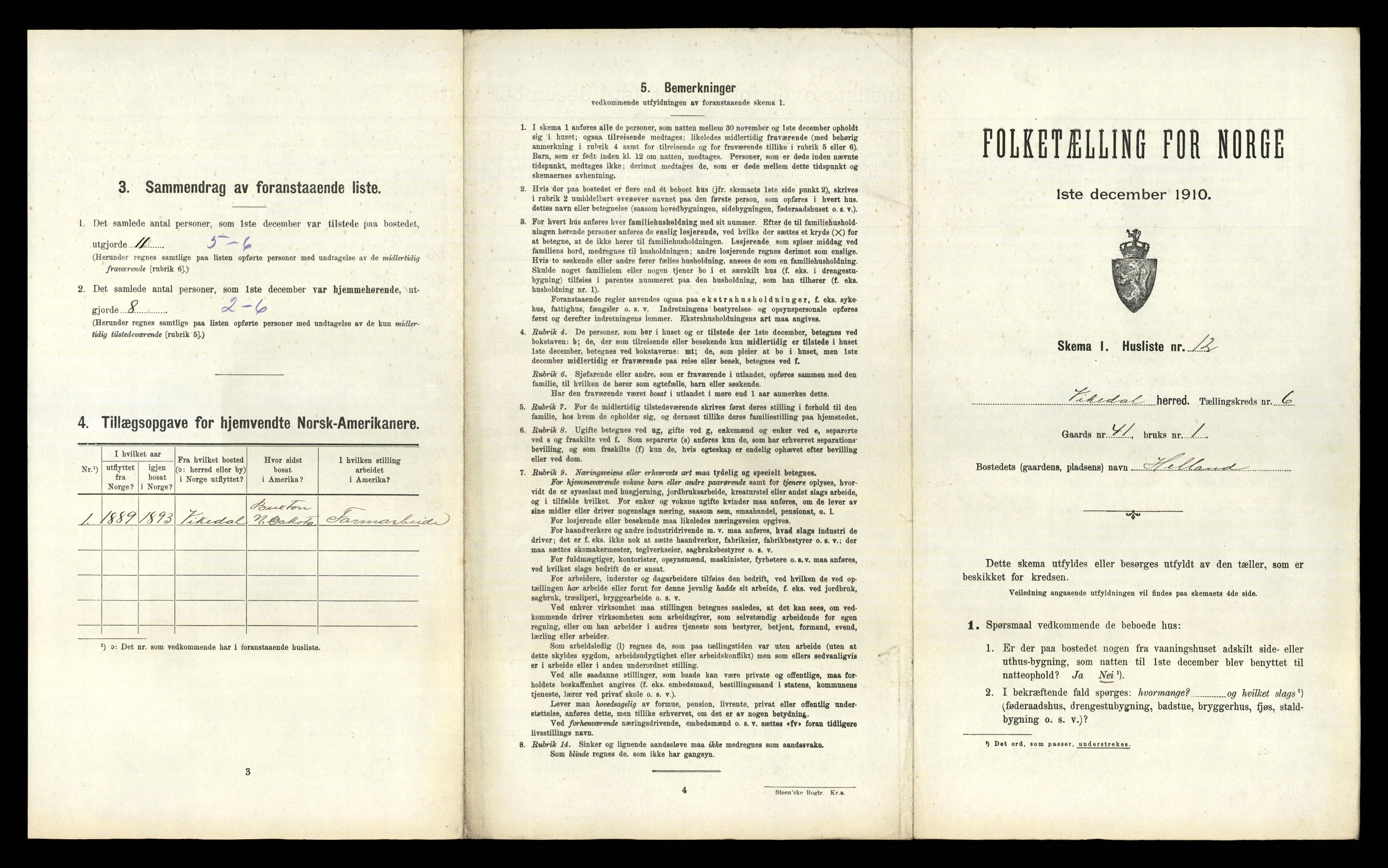 RA, Folketelling 1910 for 1157 Vikedal herred, 1910, s. 435