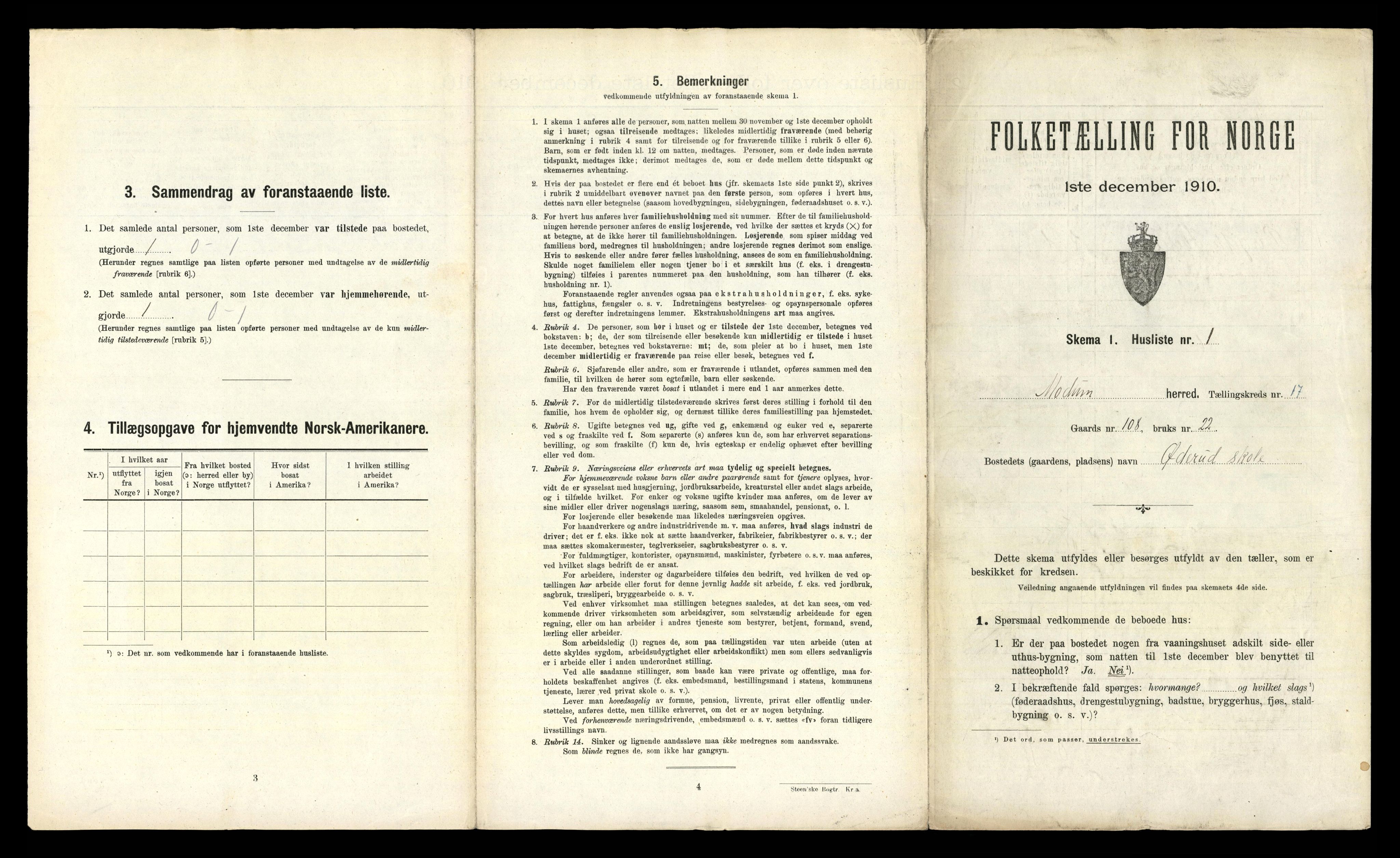 RA, Folketelling 1910 for 0623 Modum herred, 1910, s. 2840