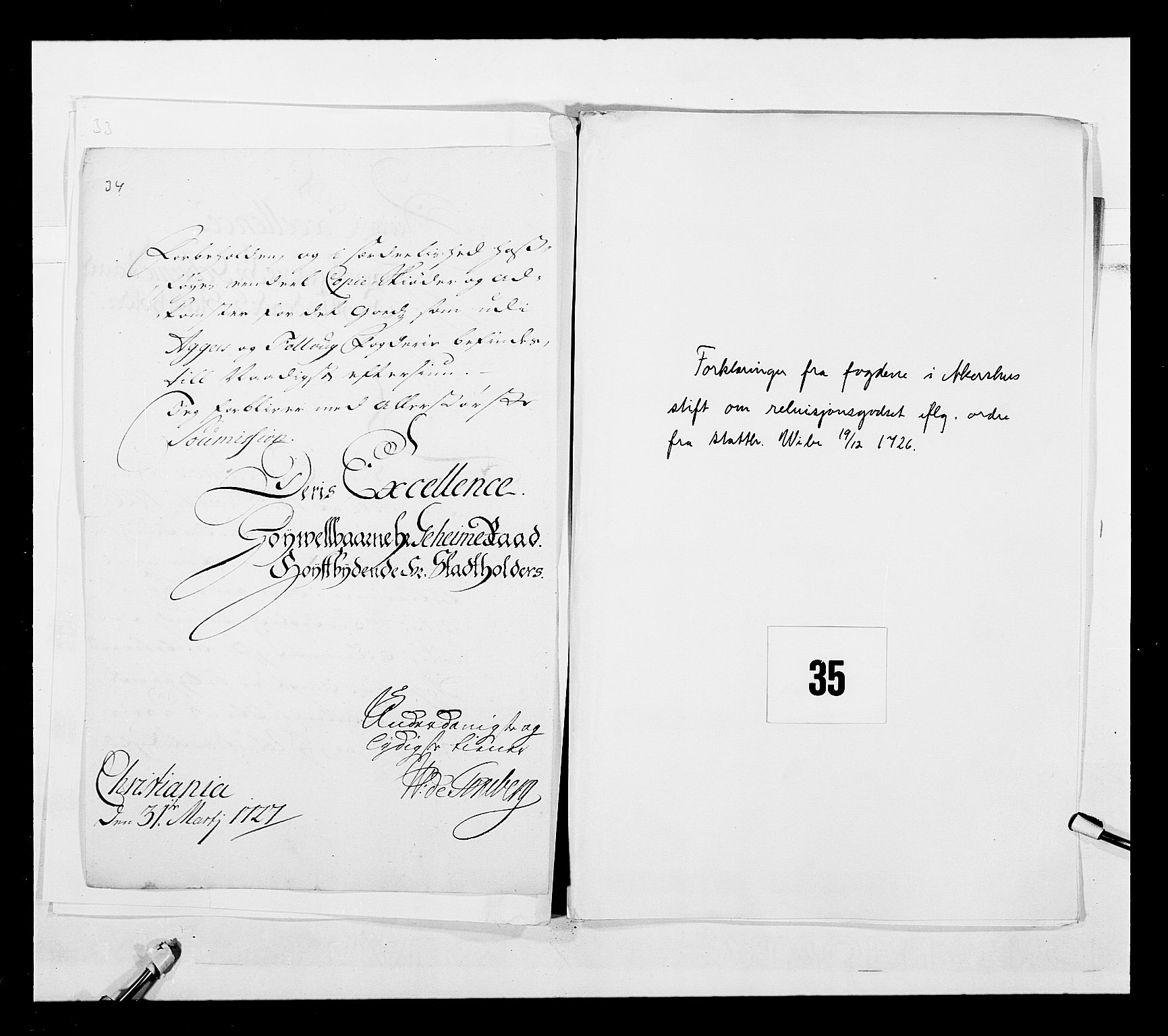 Stattholderembetet 1572-1771, AV/RA-EA-2870/Ek/L0043/0001: Jordebøker o.a. 1720-1728 vedkommende krongodset: / Dokumenter om reluisjonsgodset m.m., 1724-1728, s. 97