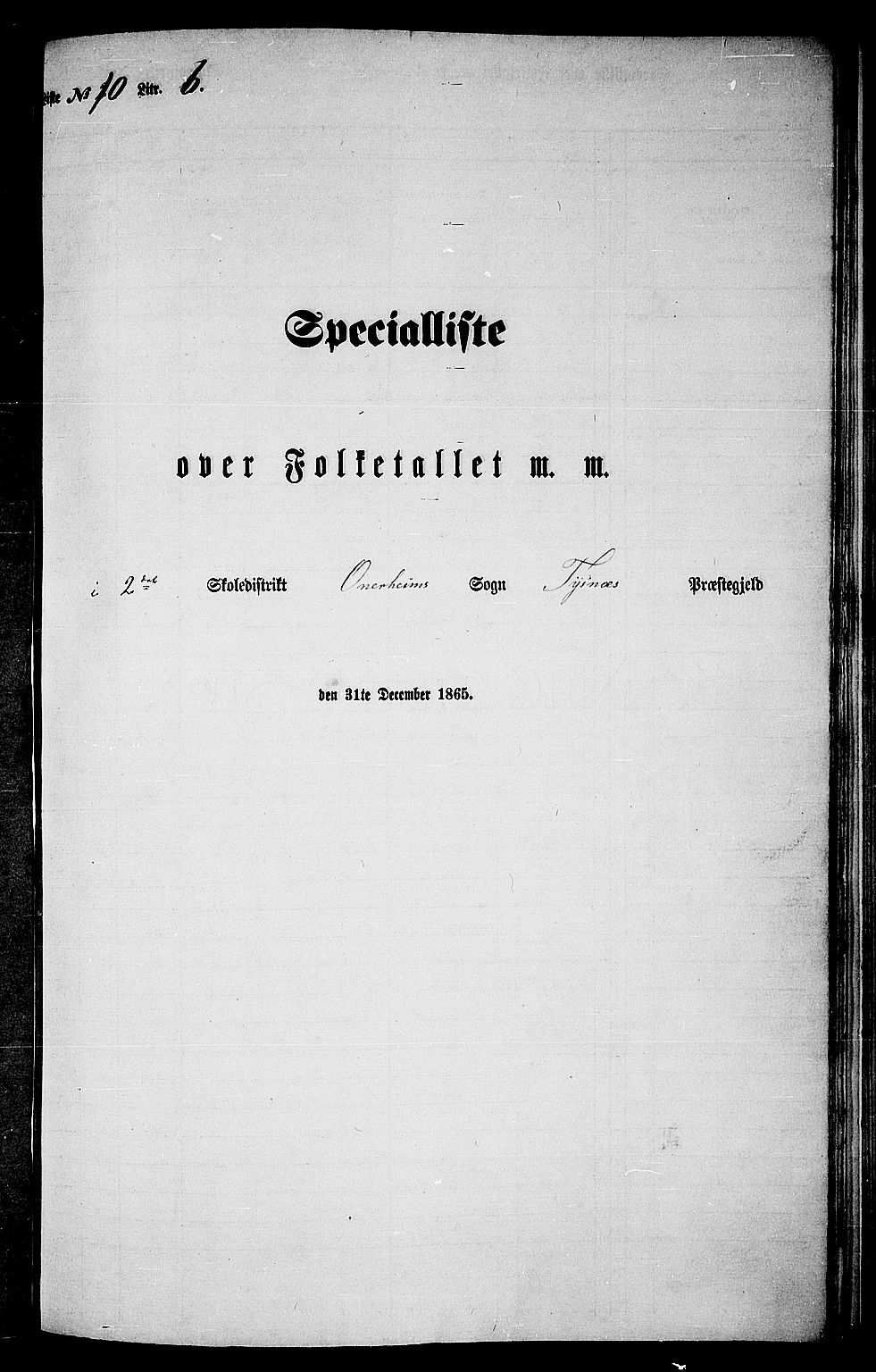 RA, Folketelling 1865 for 1223P Tysnes prestegjeld, 1865, s. 168