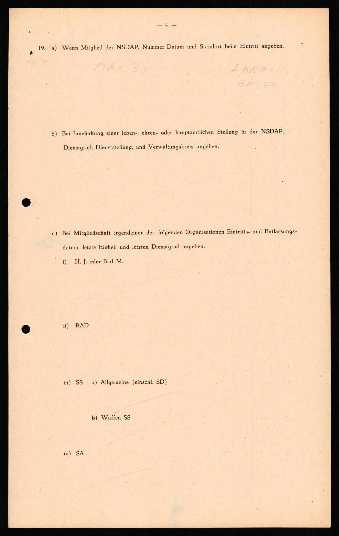 Forsvaret, Forsvarets overkommando II, AV/RA-RAFA-3915/D/Db/L0017: CI Questionaires. Tyske okkupasjonsstyrker i Norge. Tyskere., 1945-1946, s. 410