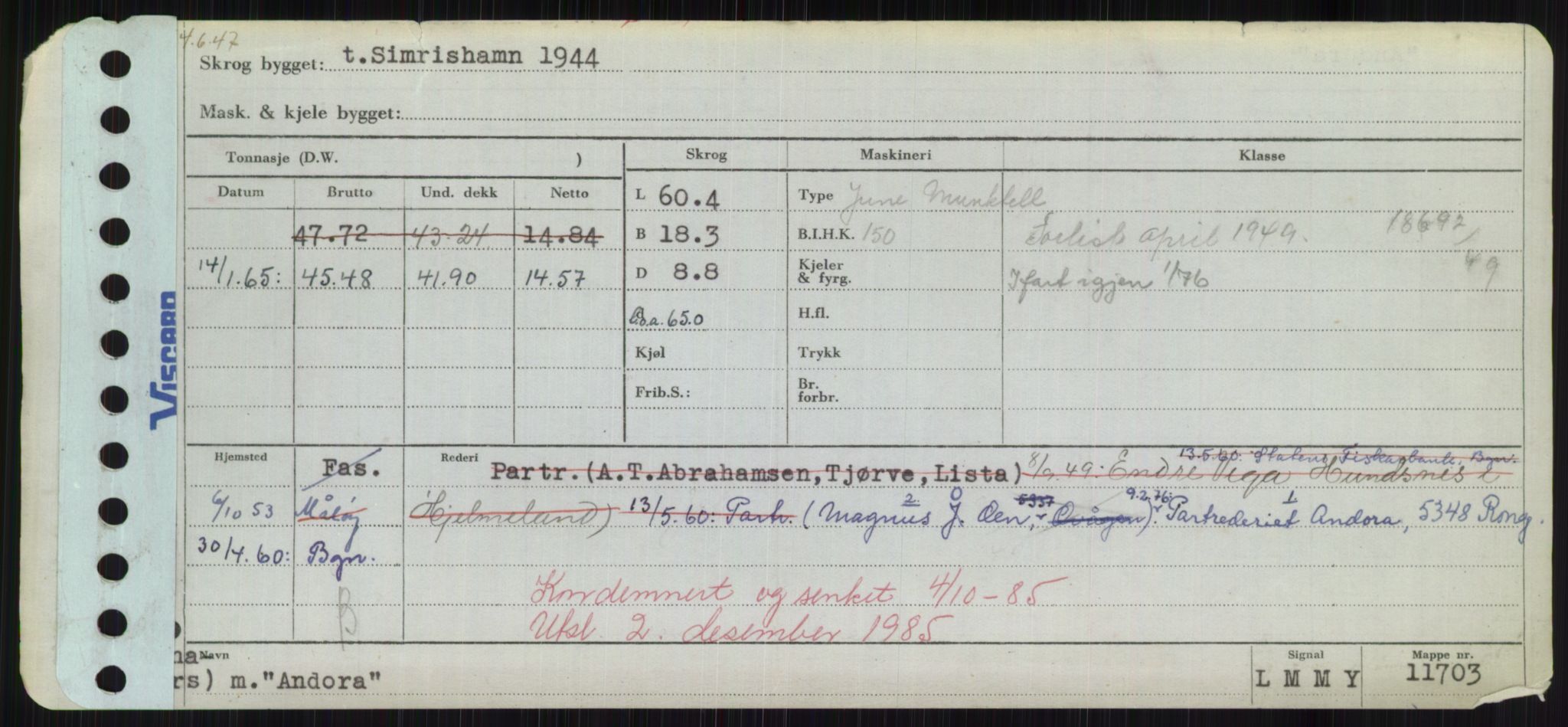 Sjøfartsdirektoratet med forløpere, Skipsmålingen, AV/RA-S-1627/H/Hd/L0001: Fartøy, A-Anv, s. 557