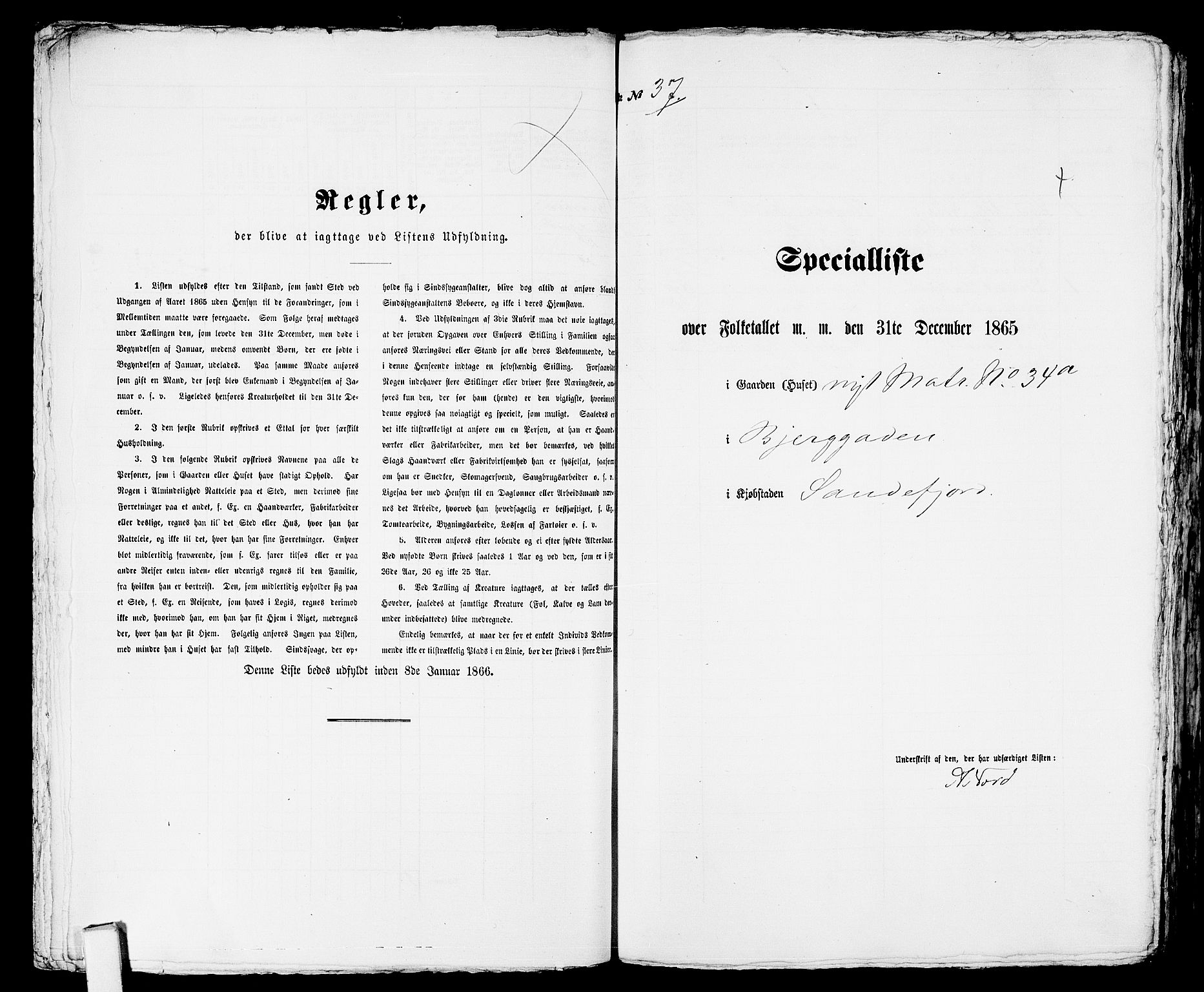 RA, Folketelling 1865 for 0706B Sandeherred prestegjeld, Sandefjord kjøpstad, 1865, s. 81