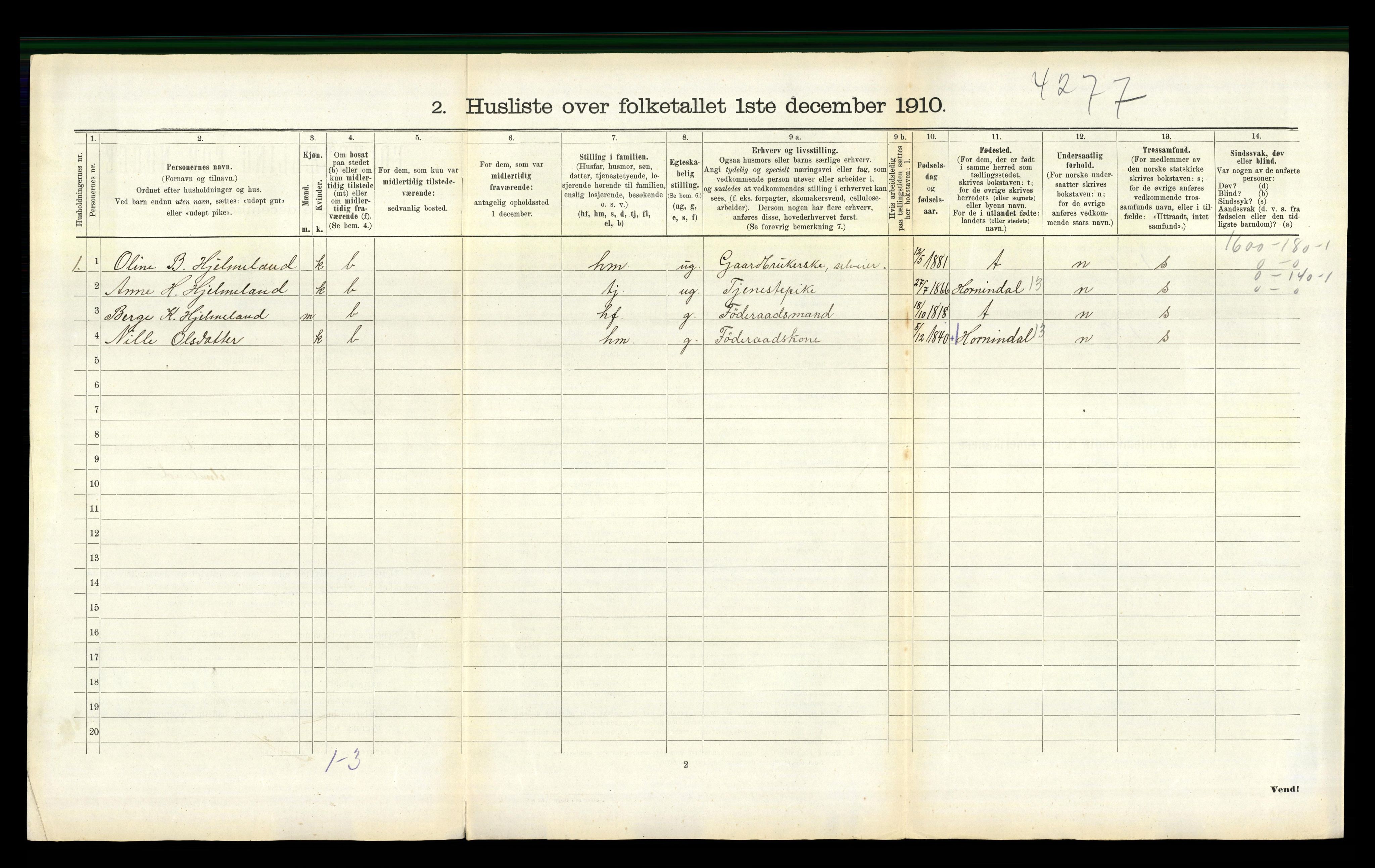 RA, Folketelling 1910 for 1443 Eid herred, 1910, s. 216