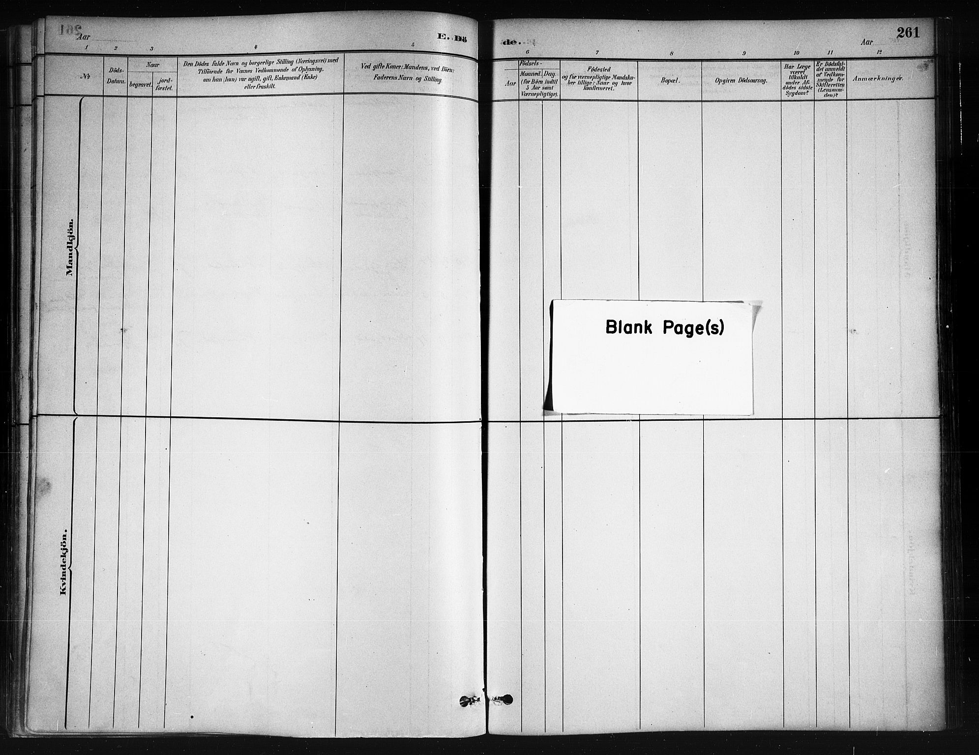 Ministerialprotokoller, klokkerbøker og fødselsregistre - Nordland, AV/SAT-A-1459/874/L1059: Ministerialbok nr. 874A03, 1884-1890, s. 261