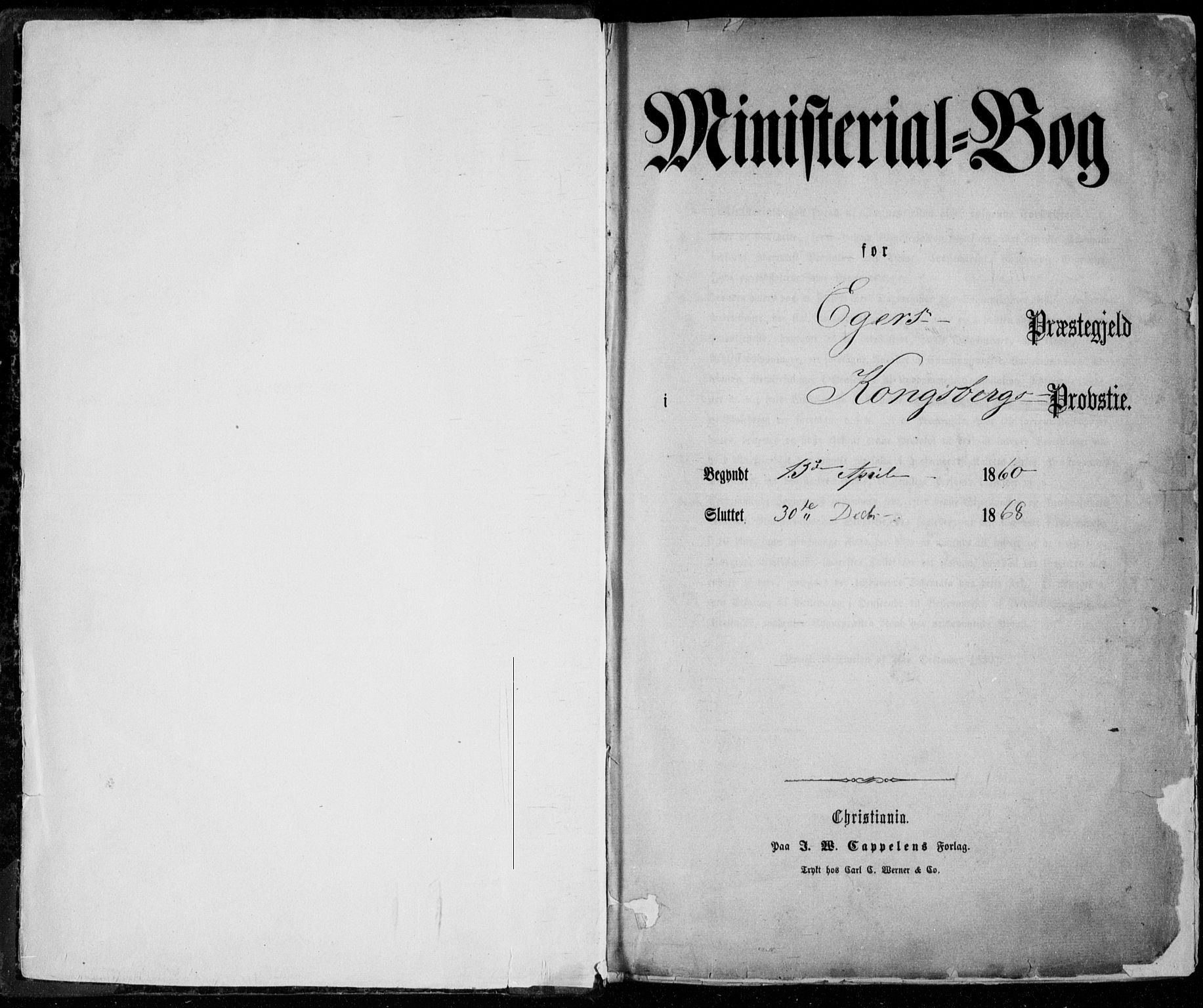 Eiker kirkebøker, SAKO/A-4/F/Fa/L0016: Ministerialbok nr. I 16, 1860-1868