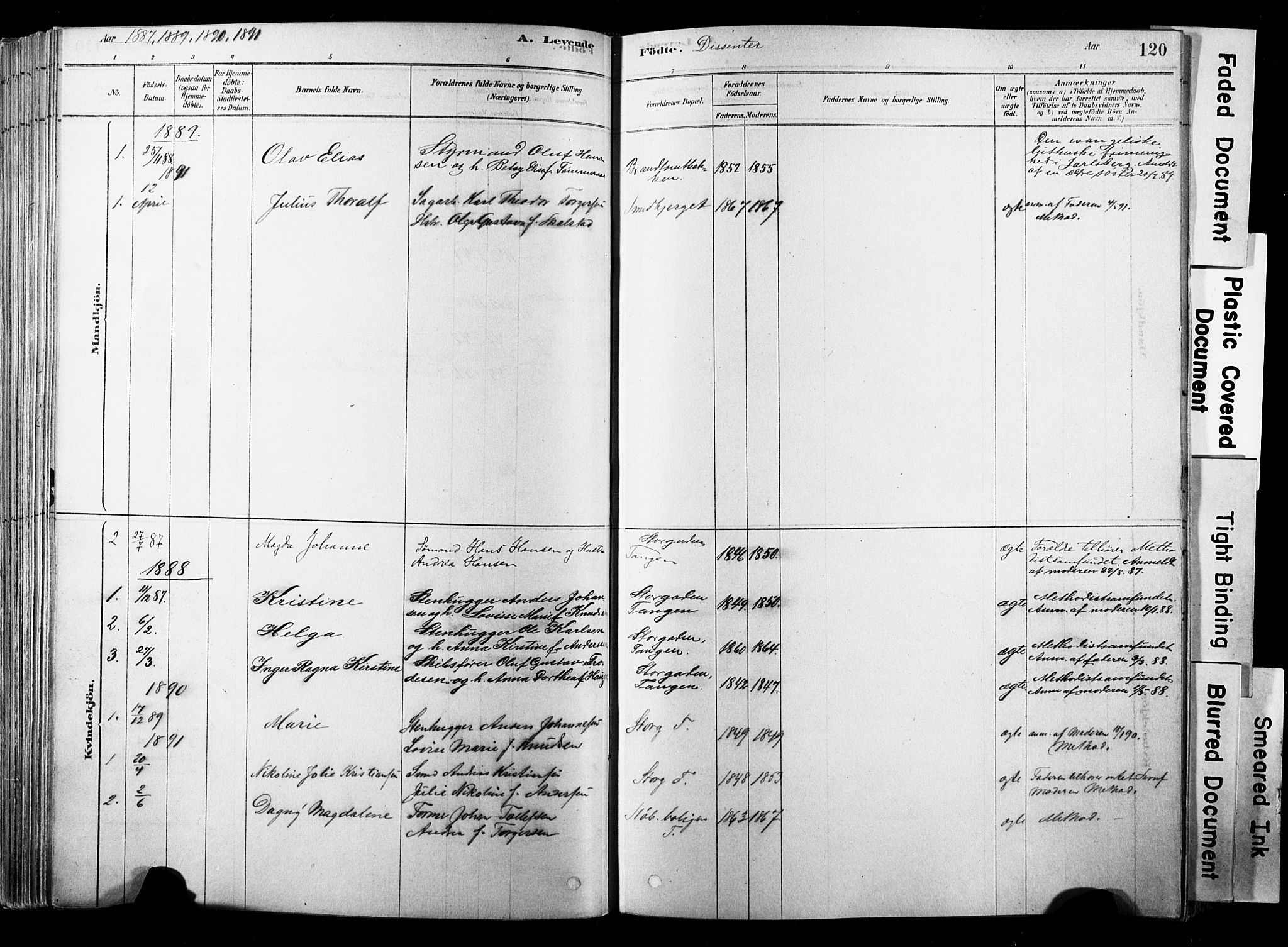 Strømsø kirkebøker, AV/SAKO-A-246/F/Fb/L0006: Ministerialbok nr. II 6, 1879-1910, s. 120