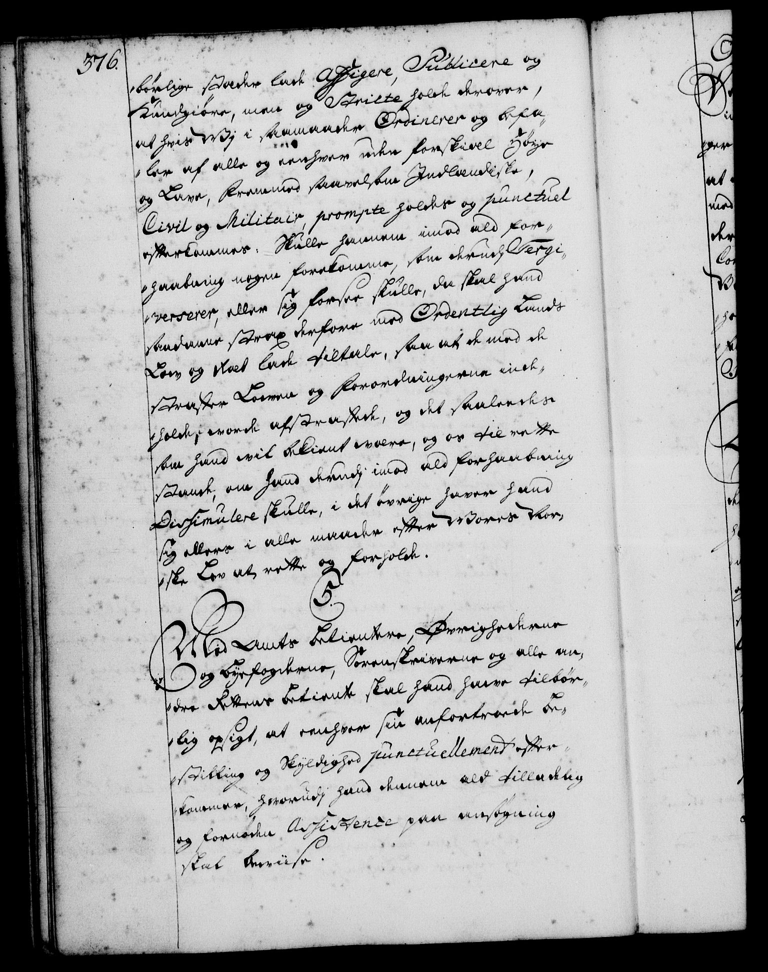 Rentekammeret, Kammerkanselliet, RA/EA-3111/G/Gg/Ggi/L0001: Norsk instruksjonsprotokoll med register (merket RK 53.34), 1720-1729, s. 376