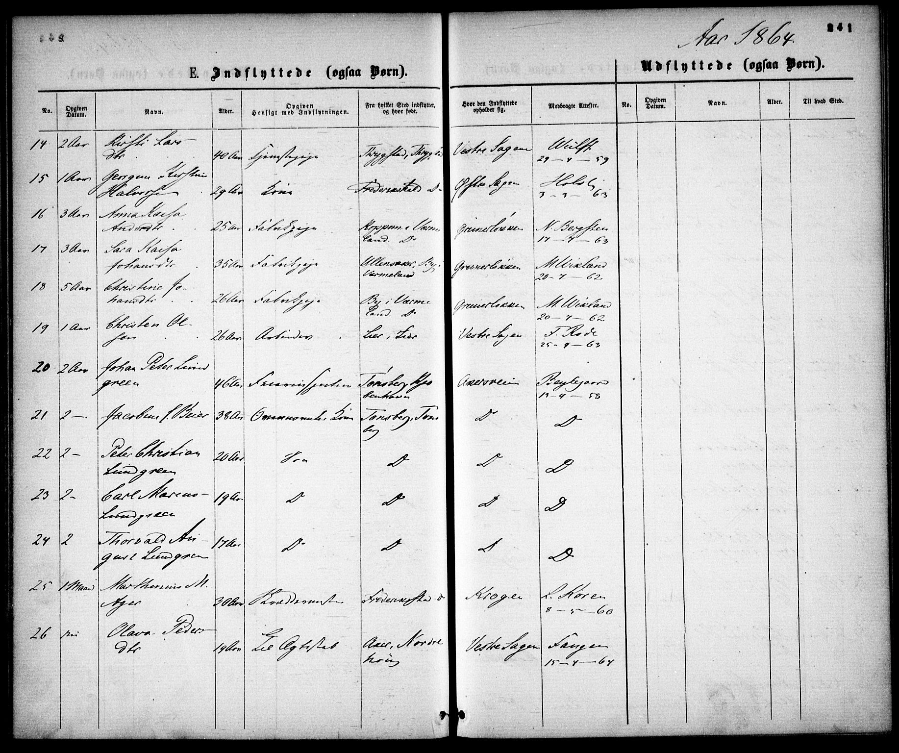 Gamle Aker prestekontor Kirkebøker, SAO/A-10617a/F/L0001: Ministerialbok nr. 1, 1861-1865, s. 241