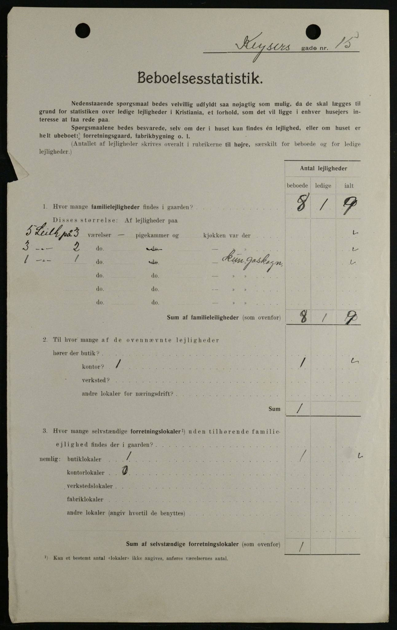 OBA, Kommunal folketelling 1.2.1908 for Kristiania kjøpstad, 1908, s. 44218
