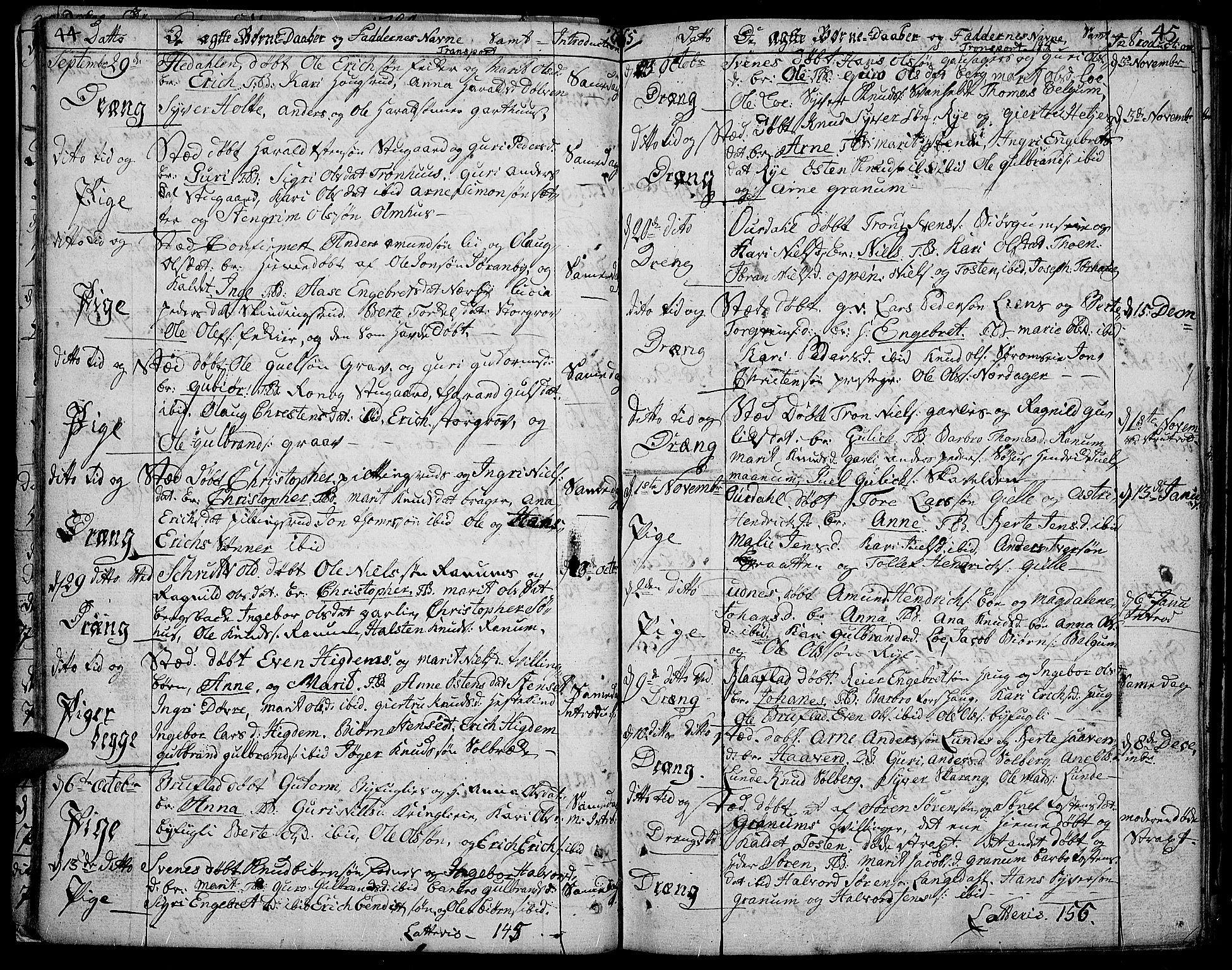 Aurdal prestekontor, AV/SAH-PREST-126/H/Ha/Haa/L0005: Ministerialbok nr. 5, 1763-1781, s. 44-45