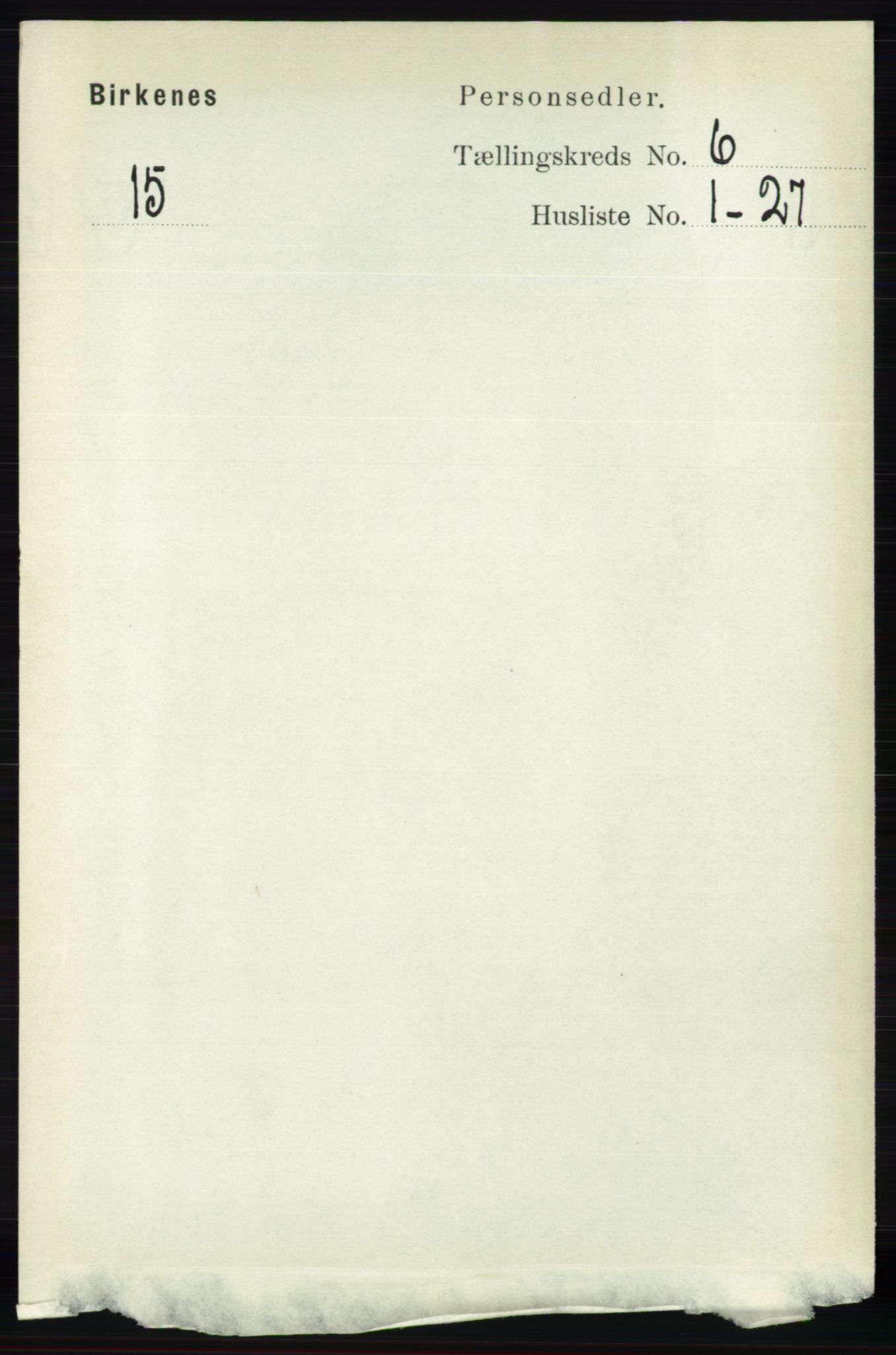 RA, Folketelling 1891 for 0928 Birkenes herred, 1891, s. 1794