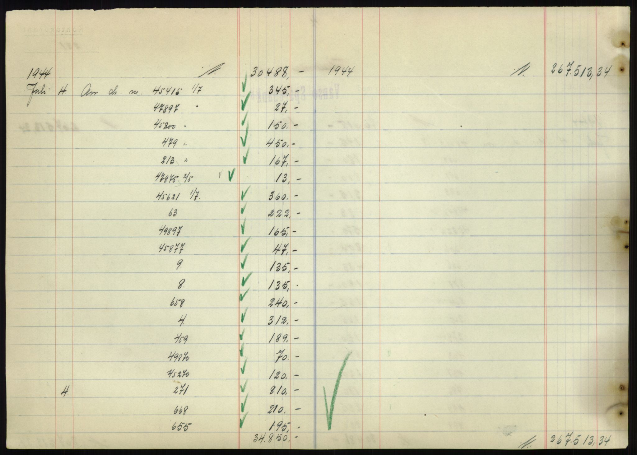 Forsvarsdepartementet, 10. kontor / Oppgjørskontoret, AV/RA-RAFA-1225/D/Db/L0180: Lista oppgjørskontor, 1942-1952, s. 2198