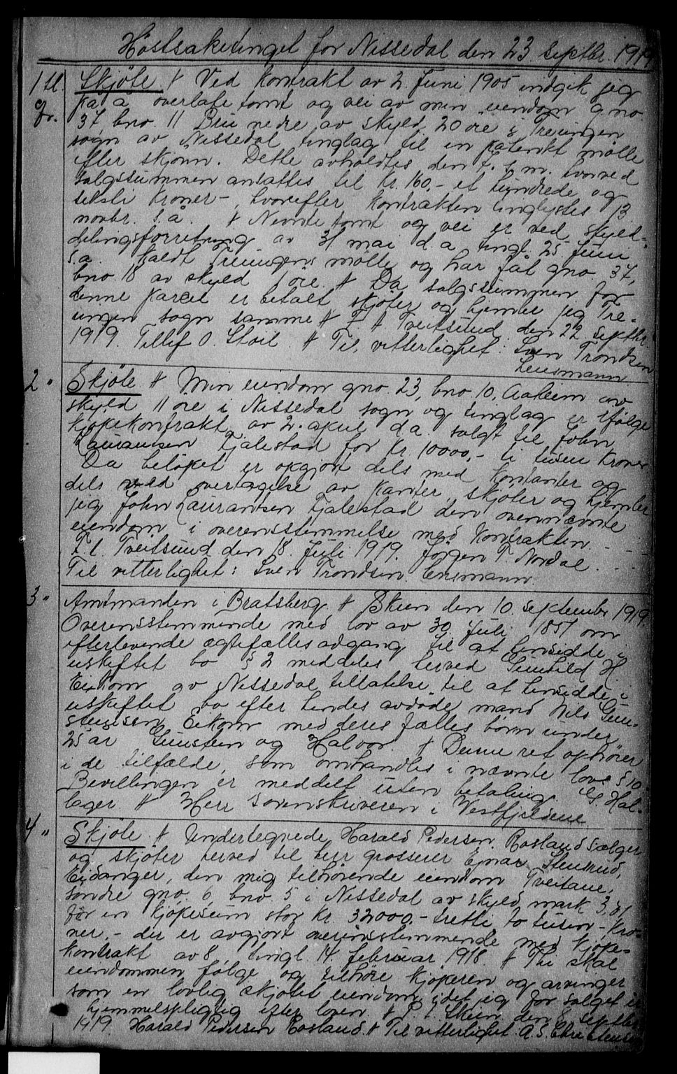 Vest-Telemark sorenskriveri, AV/SAKO-A-134/G/Ga/Gab/L0022: Pantebok nr. II 22, 1919-1922, s. 0-1