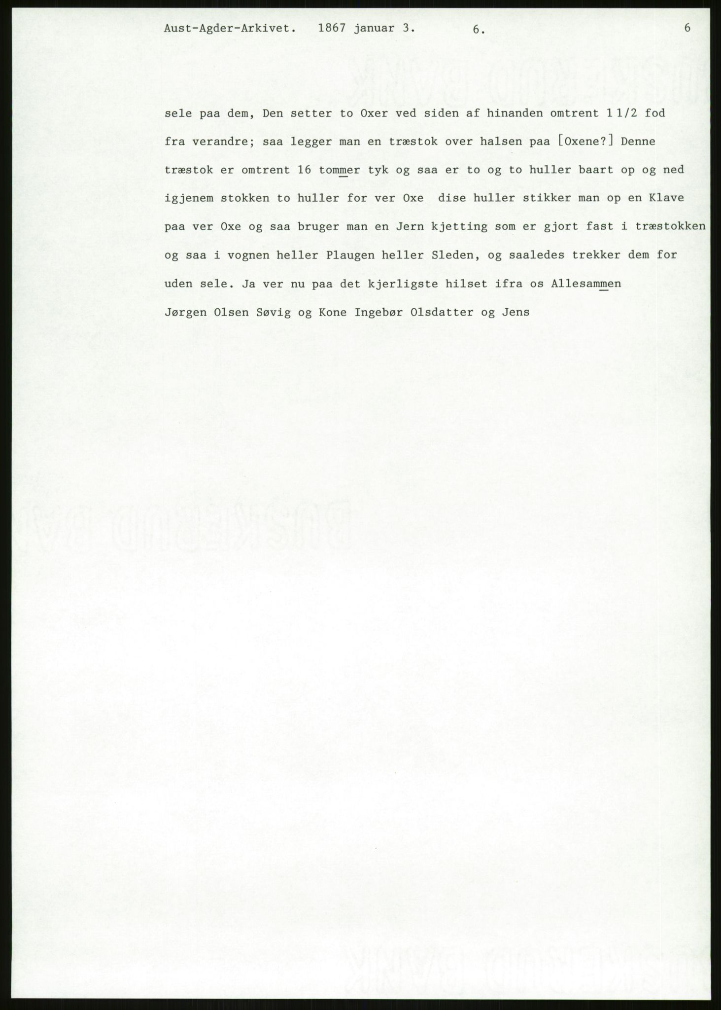 Samlinger til kildeutgivelse, Amerikabrevene, AV/RA-EA-4057/F/L0026: Innlån fra Aust-Agder: Aust-Agder-Arkivet - Erickson, 1838-1914, s. 105