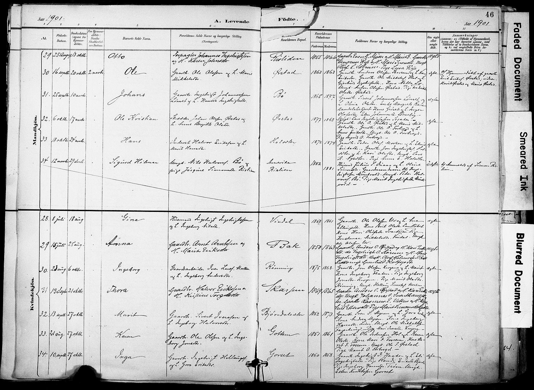 Ministerialprotokoller, klokkerbøker og fødselsregistre - Sør-Trøndelag, AV/SAT-A-1456/678/L0902: Ministerialbok nr. 678A11, 1895-1911, s. 46
