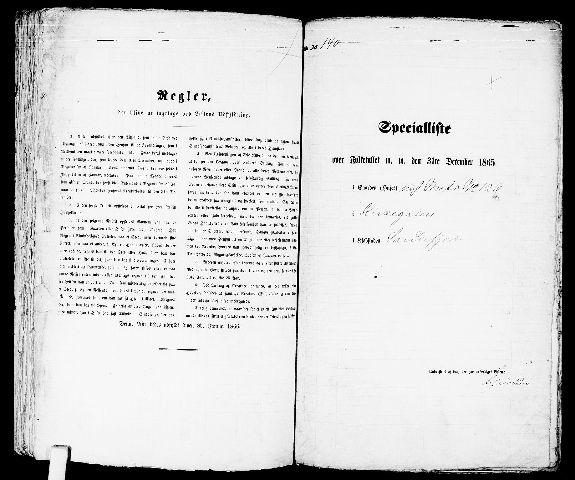 RA, Folketelling 1865 for 0706B Sandeherred prestegjeld, Sandefjord kjøpstad, 1865, s. 287