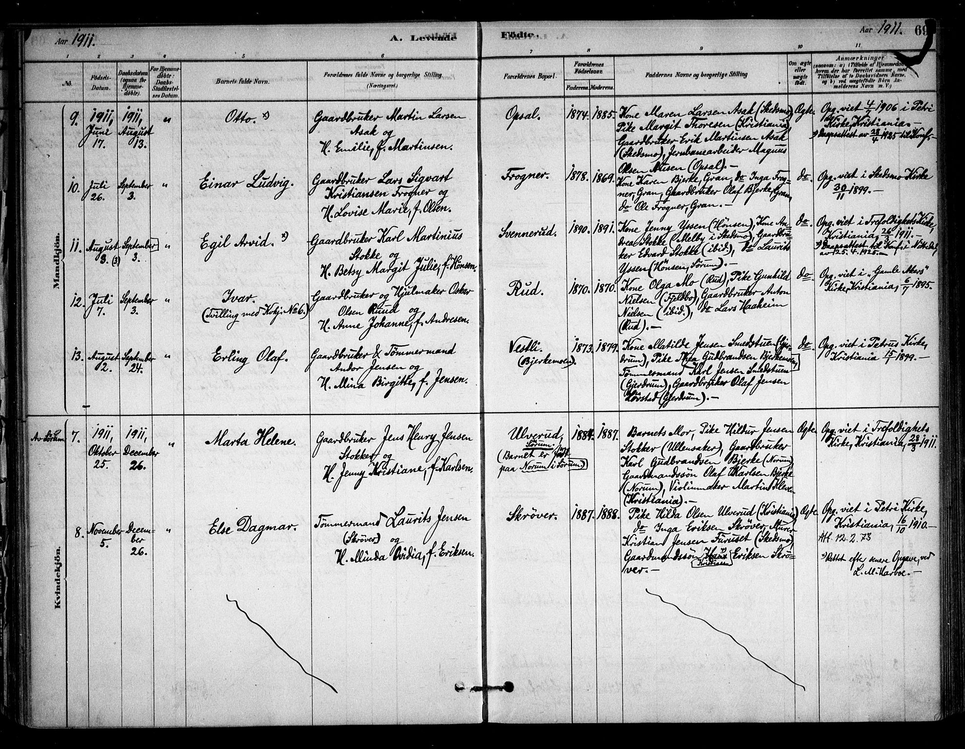 Sørum prestekontor Kirkebøker, AV/SAO-A-10303/F/Fb/L0001: Ministerialbok nr. II 1, 1878-1915, s. 69