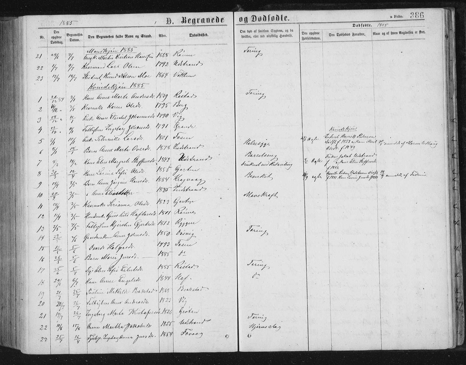 Ministerialprotokoller, klokkerbøker og fødselsregistre - Sør-Trøndelag, SAT/A-1456/659/L0745: Klokkerbok nr. 659C02, 1869-1892, s. 386