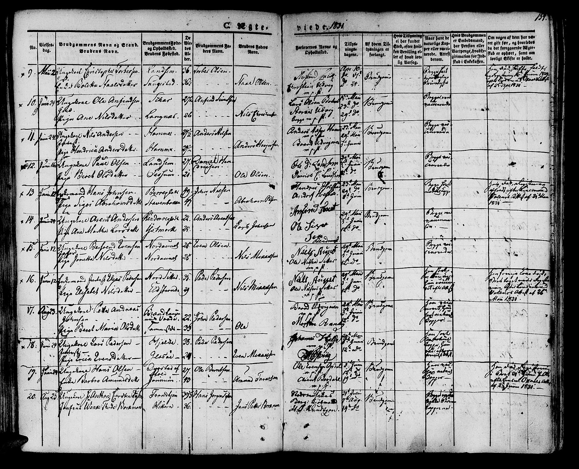 Ministerialprotokoller, klokkerbøker og fødselsregistre - Nord-Trøndelag, SAT/A-1458/741/L0390: Ministerialbok nr. 741A04, 1822-1836, s. 154