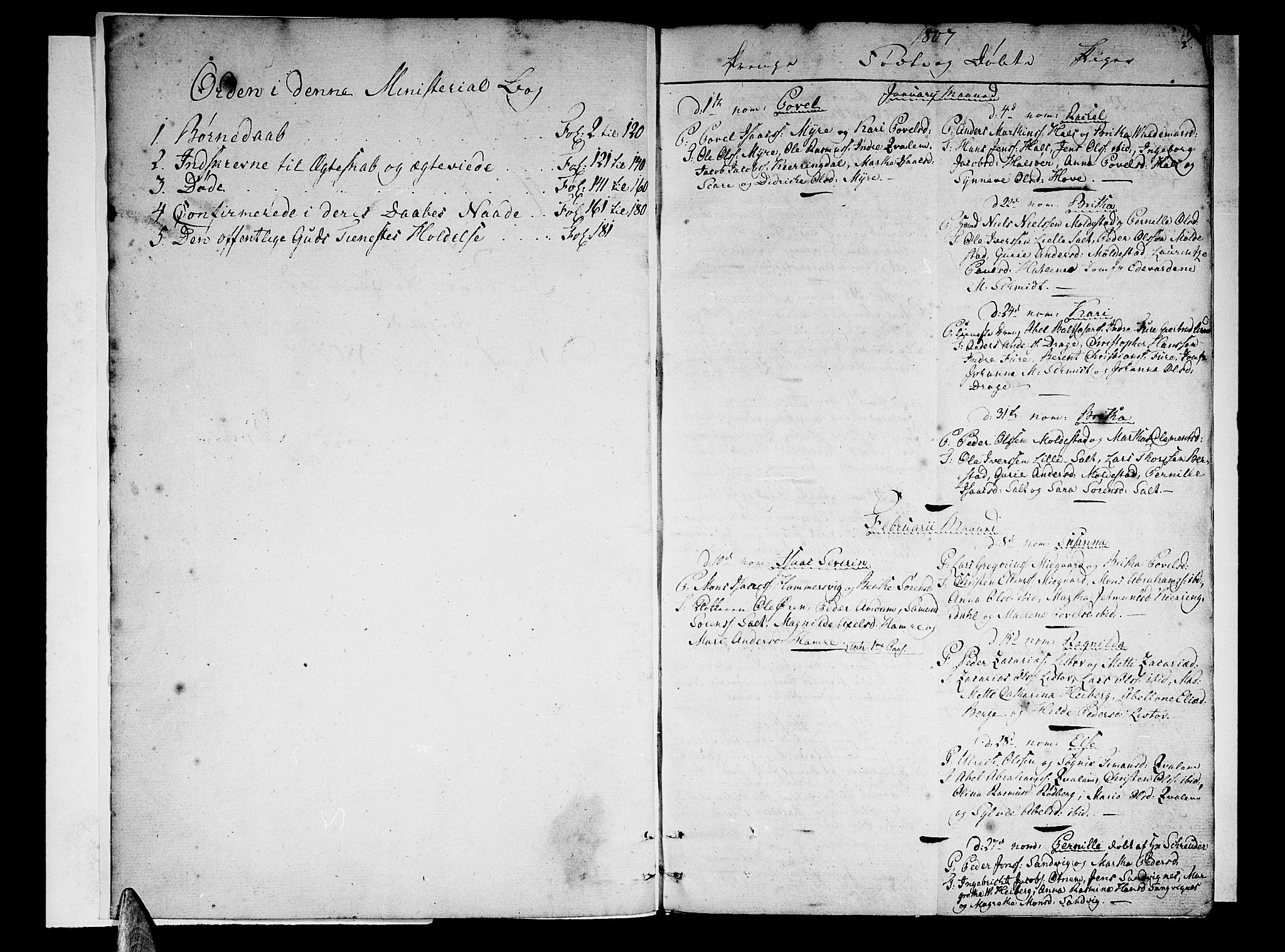 Selje sokneprestembete, AV/SAB-A-99938/H/Ha/Haa/Haaa: Ministerialbok nr. A 7, 1807-1816, s. 2