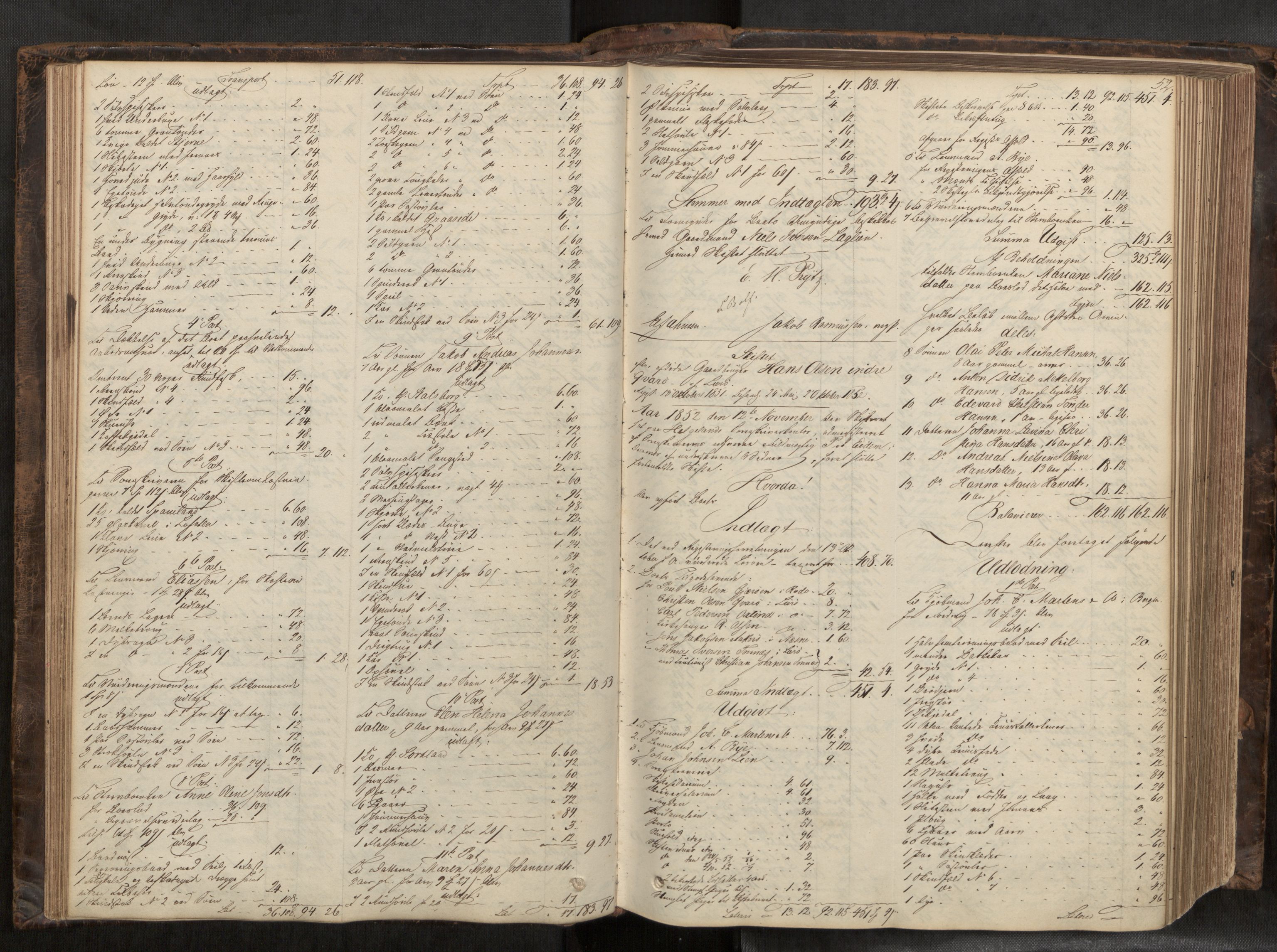 Helgeland sorenskriveri, AV/SAT-A-0004/3/3A/L0107: Skifteprotokoll 52, 1851-1859, s. 52