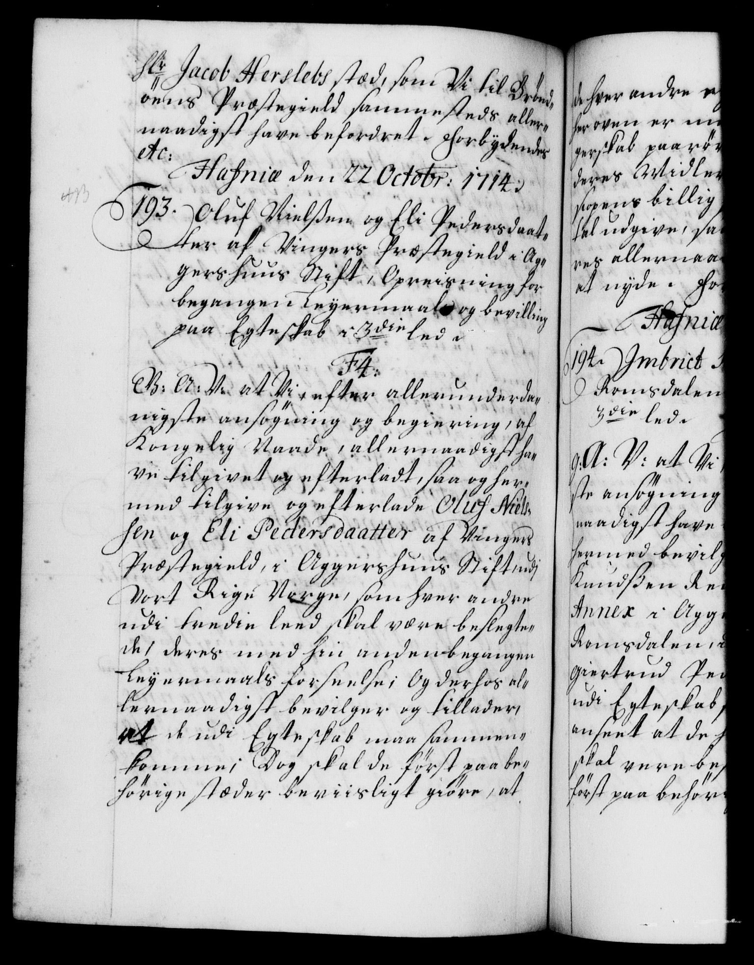 Danske Kanselli 1572-1799, RA/EA-3023/F/Fc/Fca/Fcaa/L0021: Norske registre, 1712-1715, s. 369b