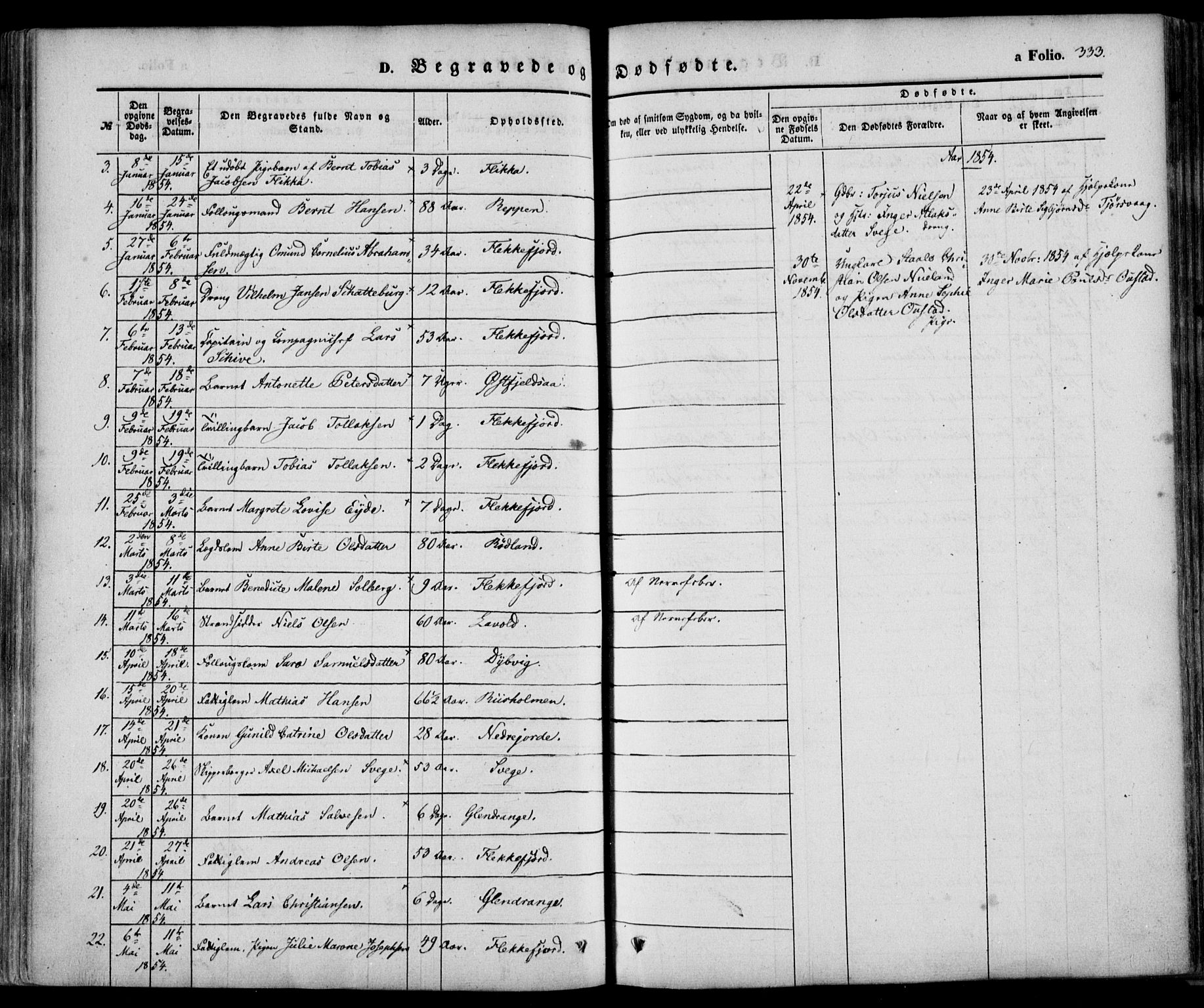 Flekkefjord sokneprestkontor, AV/SAK-1111-0012/F/Fa/Fac/L0005: Ministerialbok nr. A 5, 1849-1875, s. 333