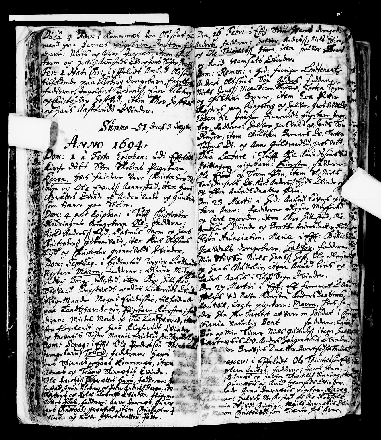 Sandsvær kirkebøker, SAKO/A-244/F/Fa/L0001: Ministerialbok nr. I 1, 1665-1725, s. 19