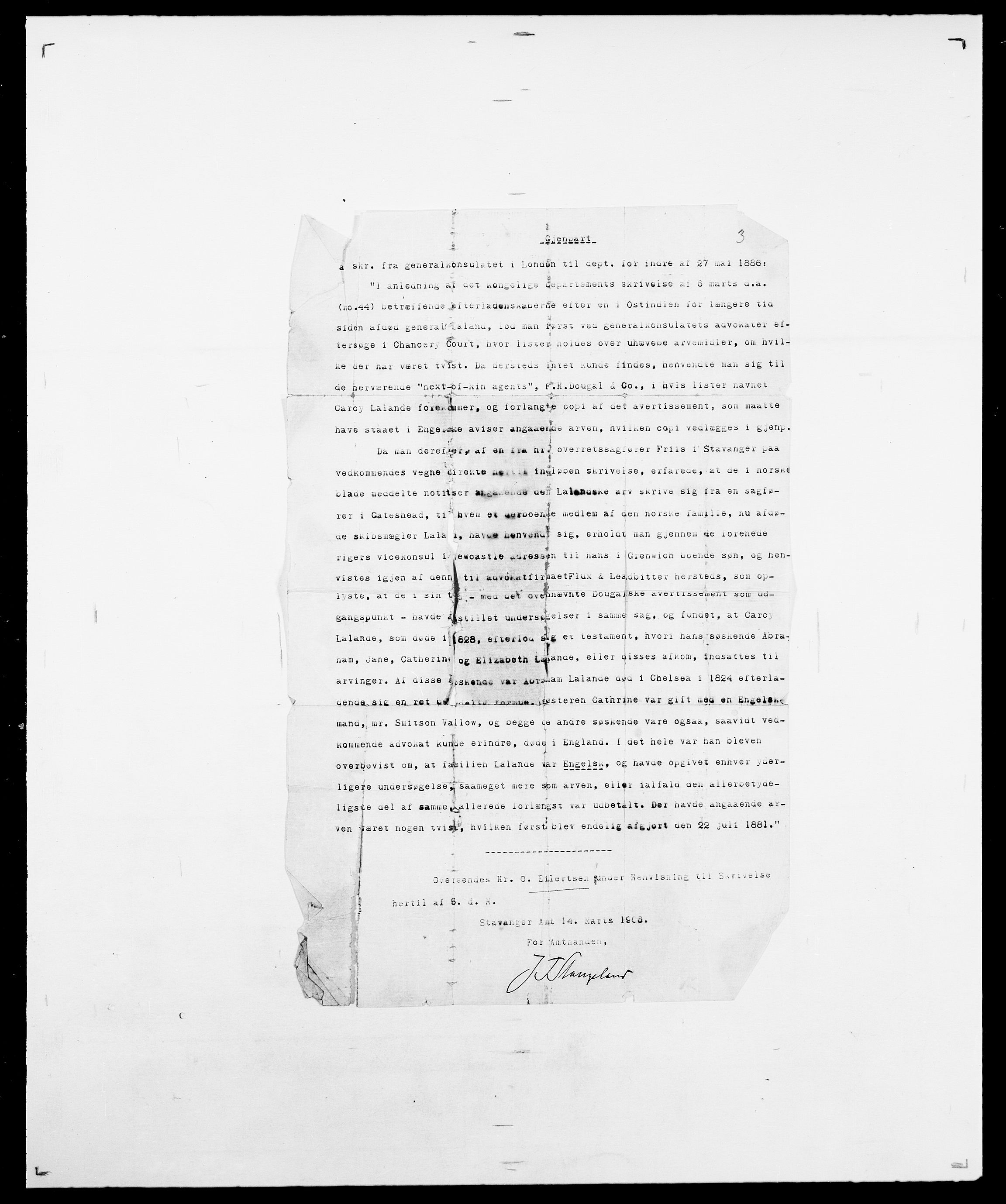 Delgobe, Charles Antoine - samling, AV/SAO-PAO-0038/D/Da/L0010: Dürendahl - Fagelund, s. 326