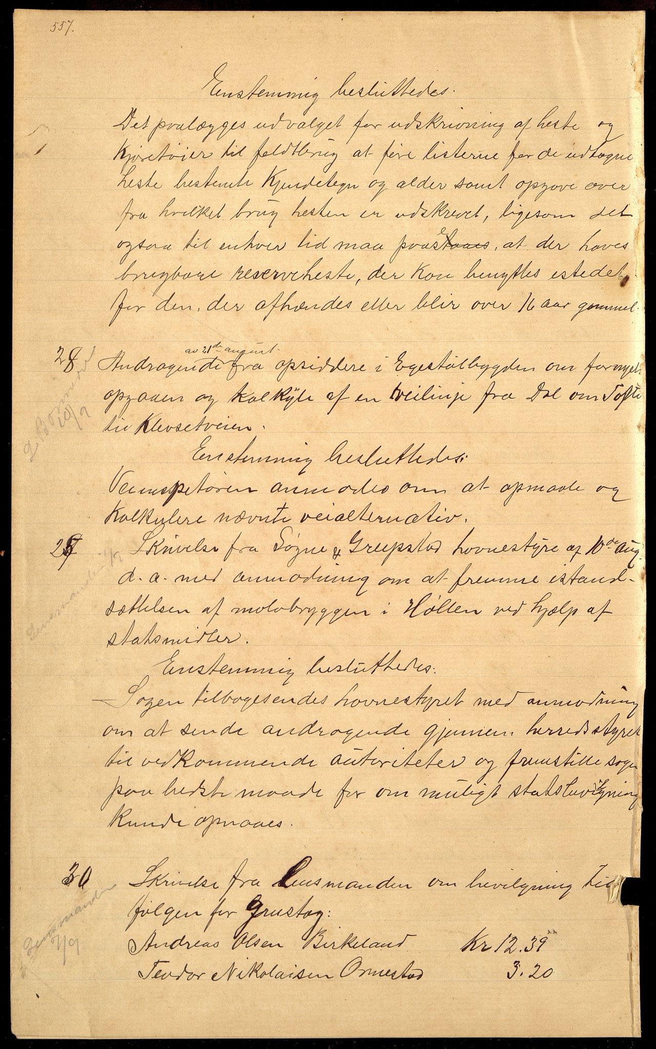 Søgne og Greipstad kommune - Formannskapet, IKAV/1018SG120/A/L0006: Møtebok (d), 1901-1909, s. 557