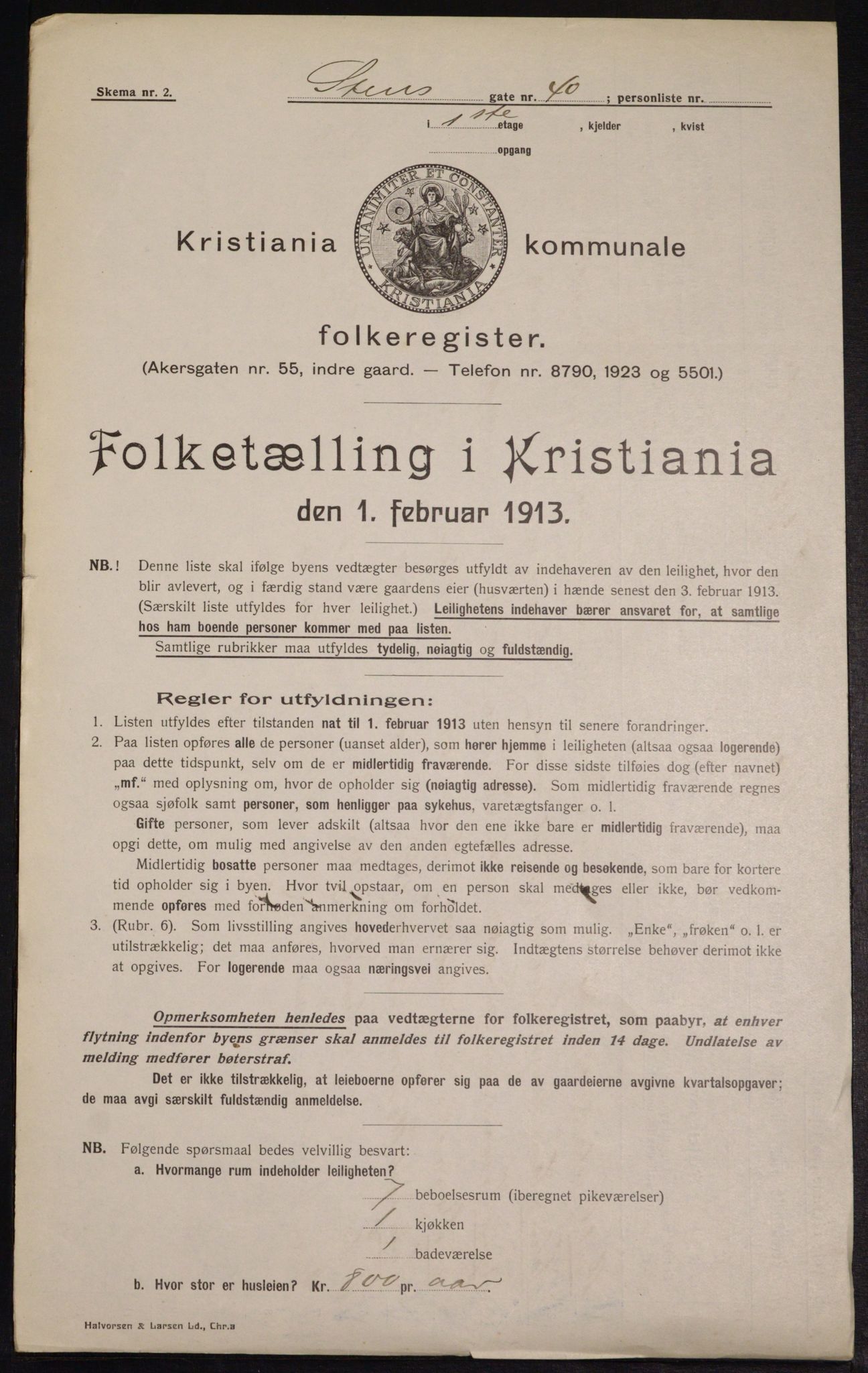 OBA, Kommunal folketelling 1.2.1913 for Kristiania, 1913, s. 102342