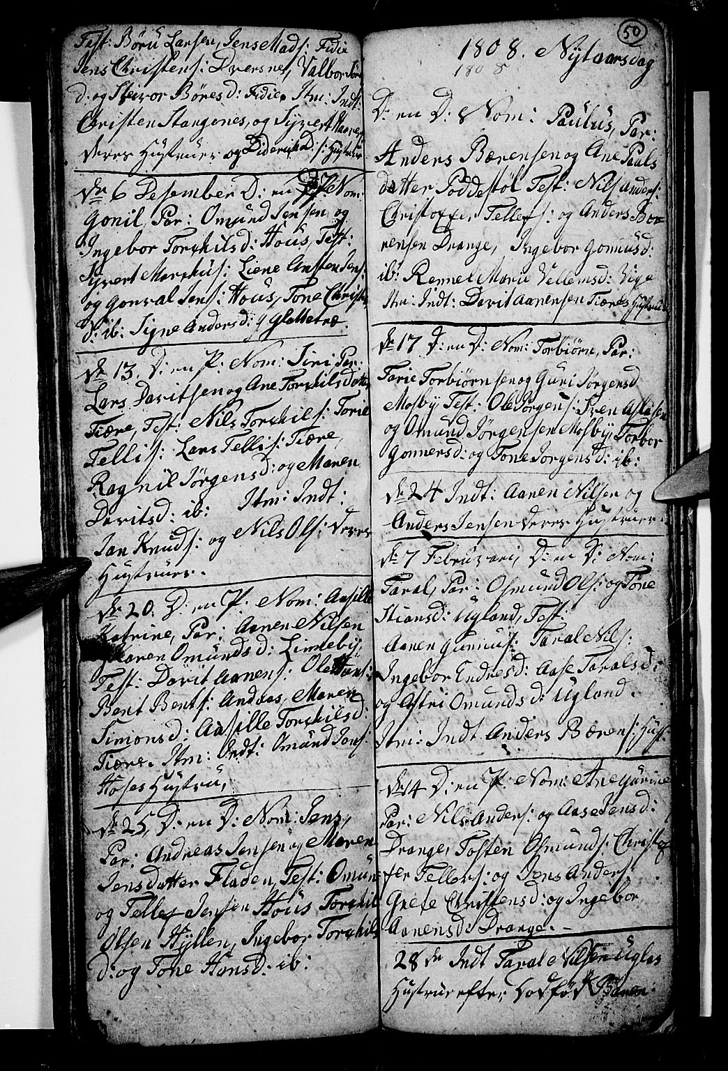 Oddernes sokneprestkontor, SAK/1111-0033/F/Fb/Fba/L0002: Klokkerbok nr. B 2, 1791-1806, s. 50