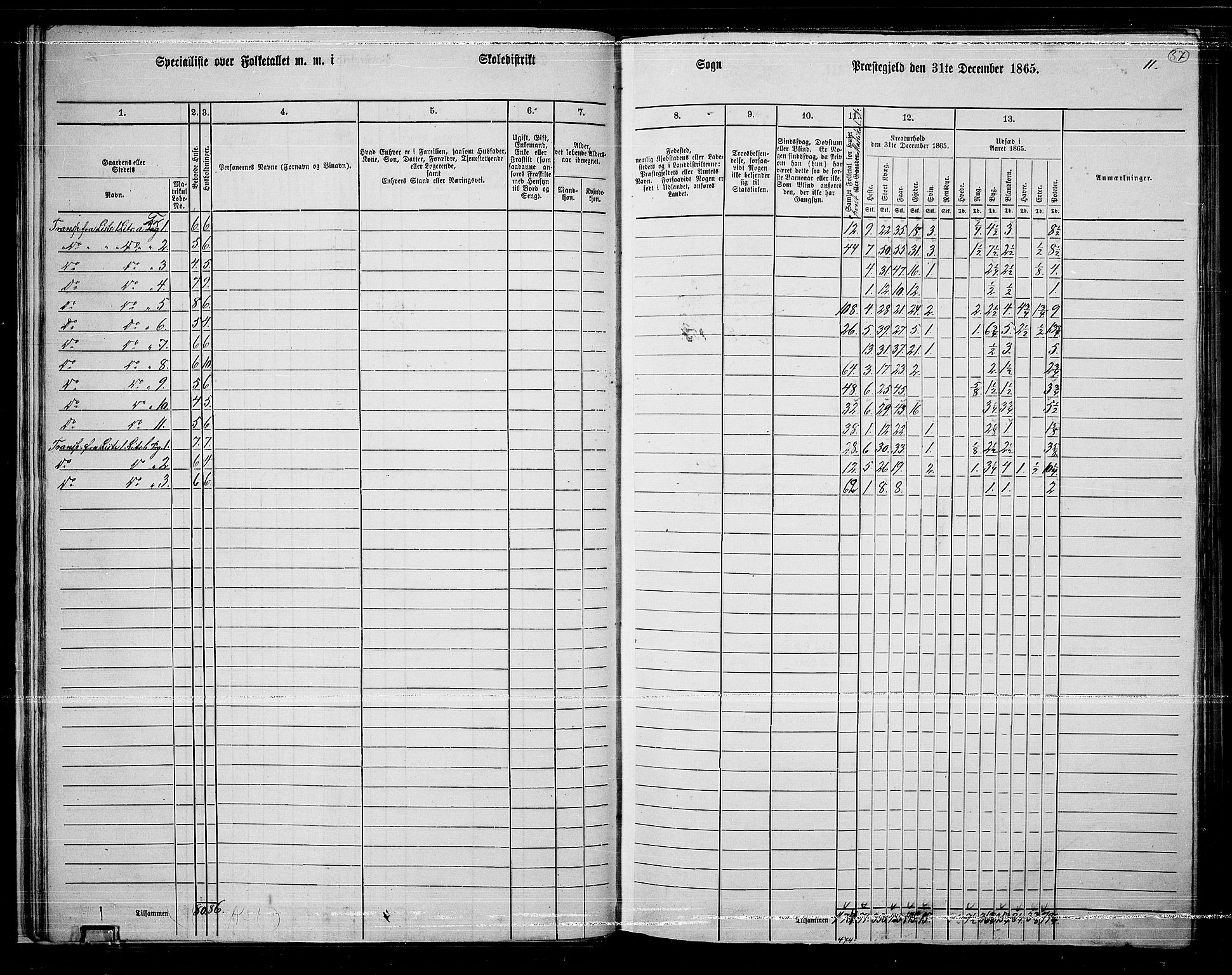 RA, Folketelling 1865 for 0432P Rendalen prestegjeld, 1865, s. 33