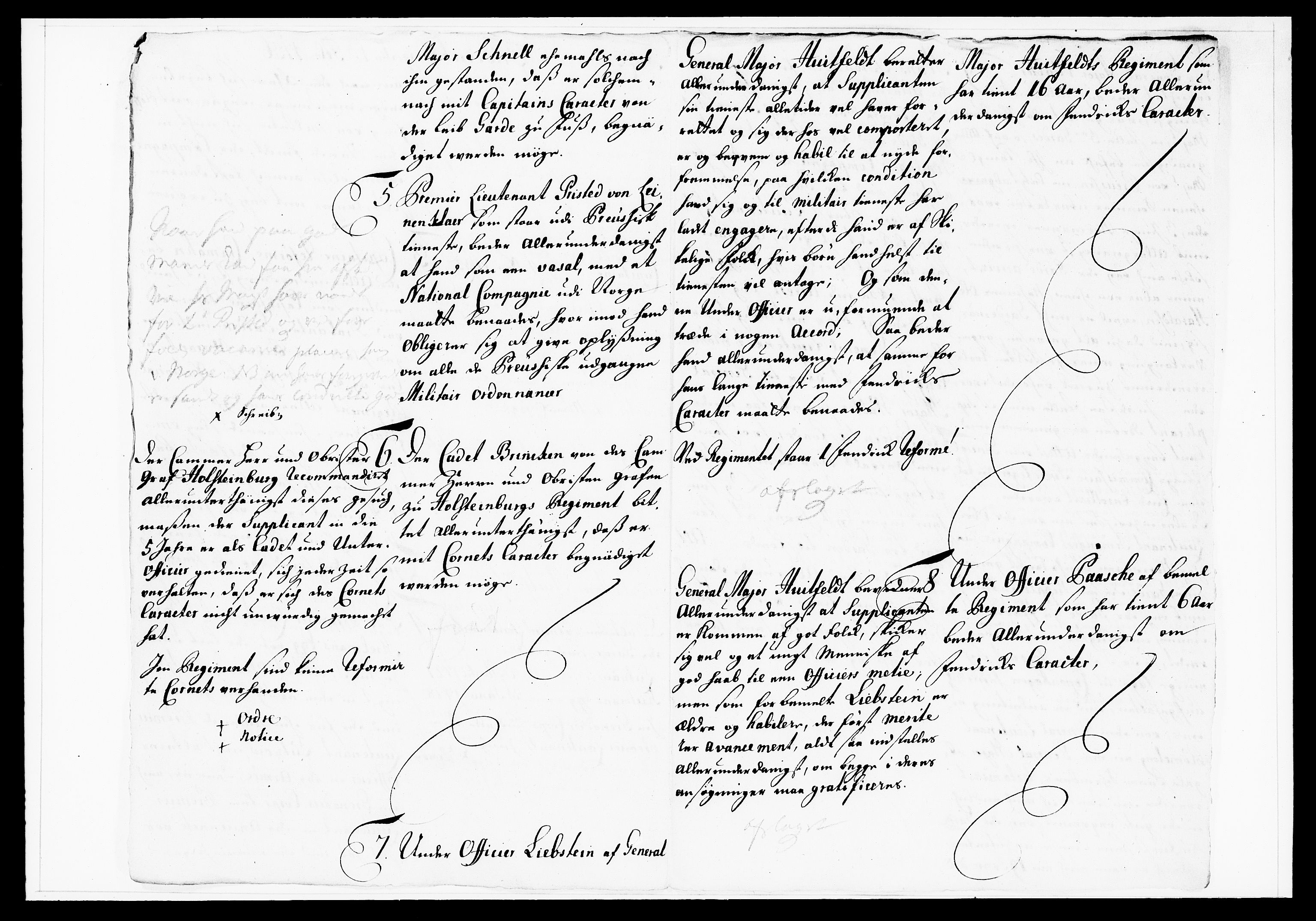 Krigskollegiet, Krigskancelliet, DRA/A-0006/-/1130-1137: Refererede sager, 1736, s. 43