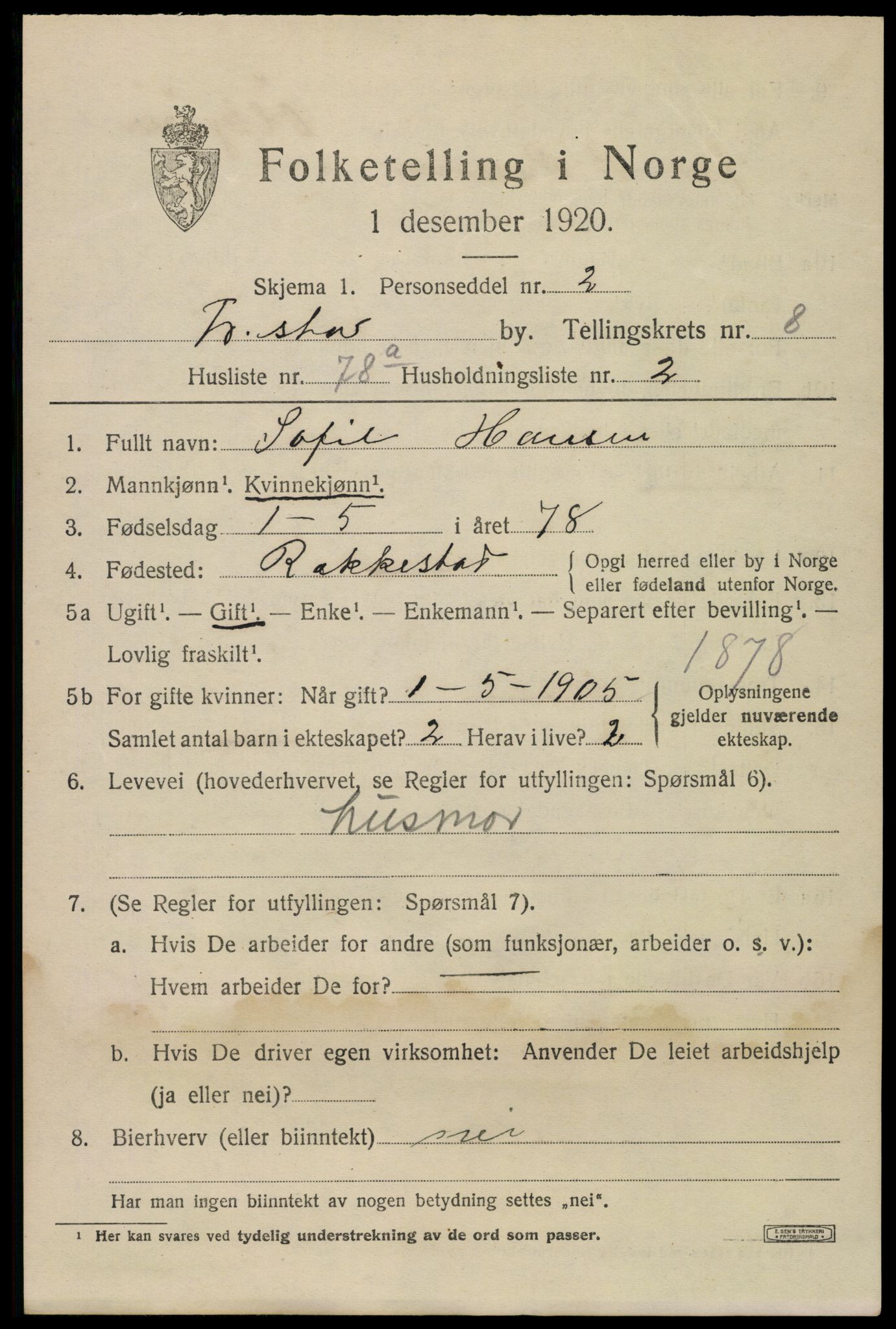 SAO, Folketelling 1920 for 0103 Fredrikstad kjøpstad, 1920, s. 24877
