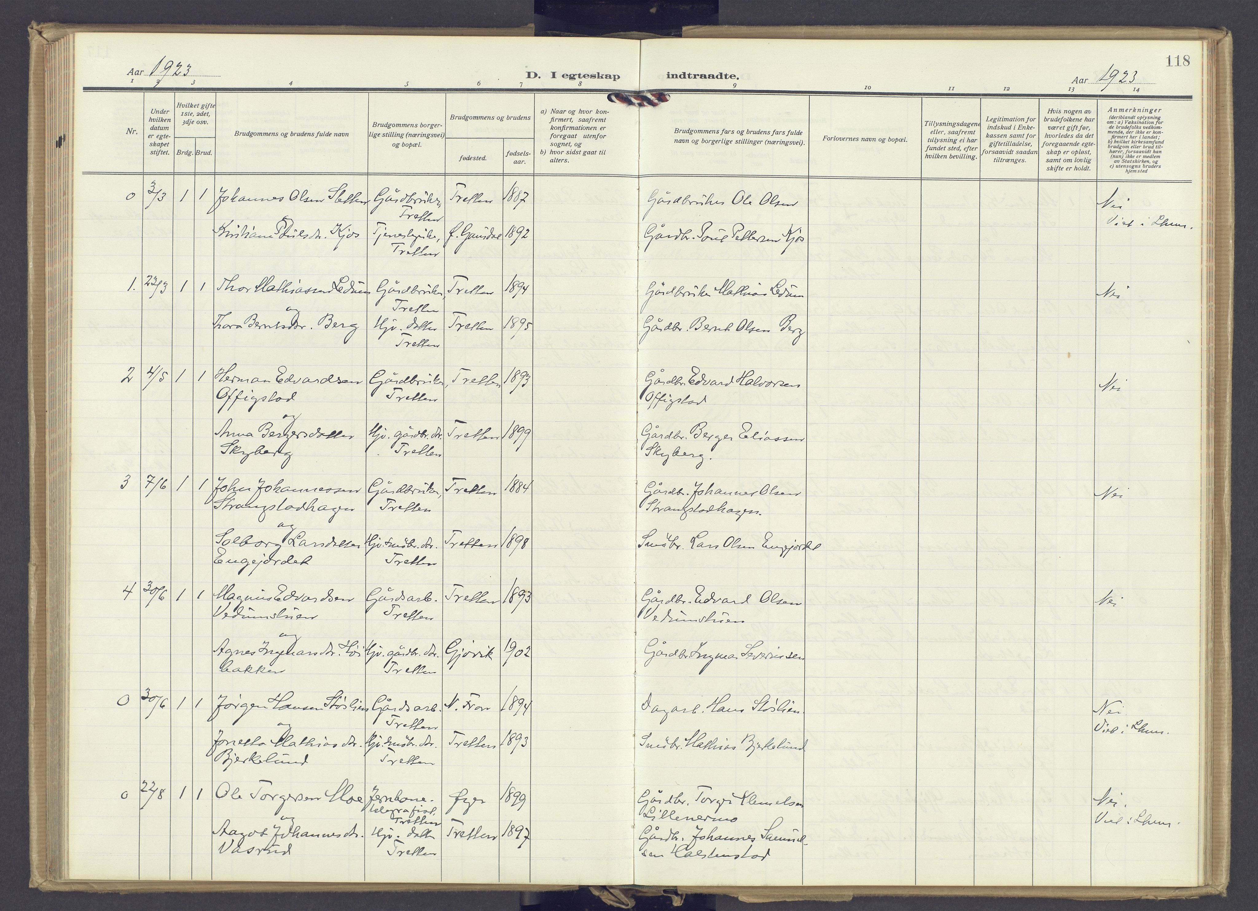 Øyer prestekontor, AV/SAH-PREST-084/H/Ha/Haa/L0014: Ministerialbok nr. 14, 1919-1932, s. 118