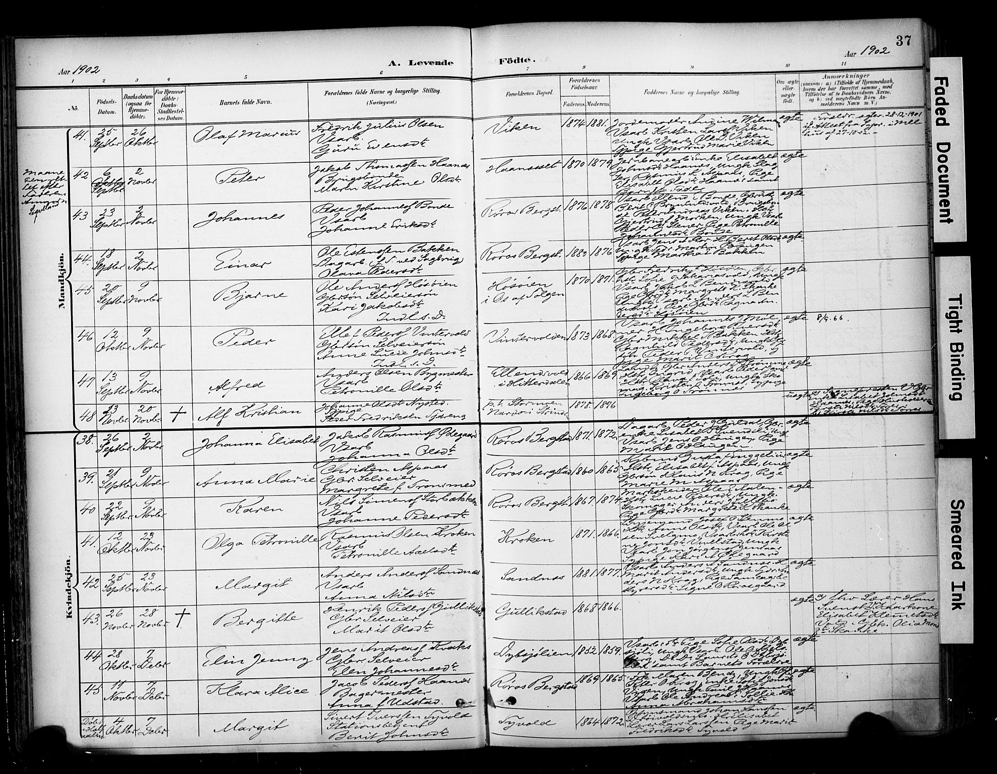 Ministerialprotokoller, klokkerbøker og fødselsregistre - Sør-Trøndelag, SAT/A-1456/681/L0936: Ministerialbok nr. 681A14, 1899-1908, s. 37