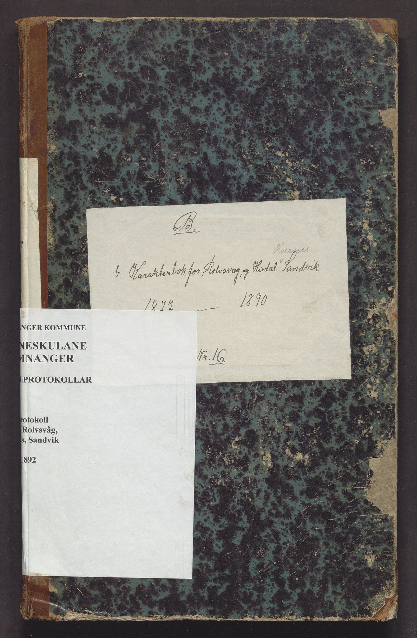 Samnanger kommune. Barneskulane, IKAH/1242-231/F/Fa/L0002: Skuleprotokoll for læraren i Os prestegjeld, Samnanger sokn for krinsane, 1877-1892