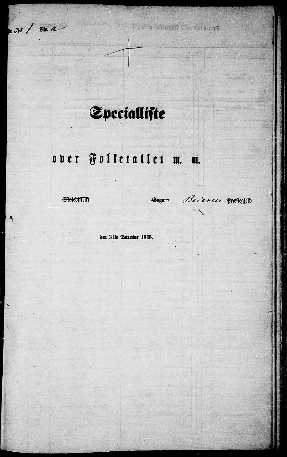 RA, Folketelling 1865 for 1839P Beiarn prestegjeld, 1865, s. 5