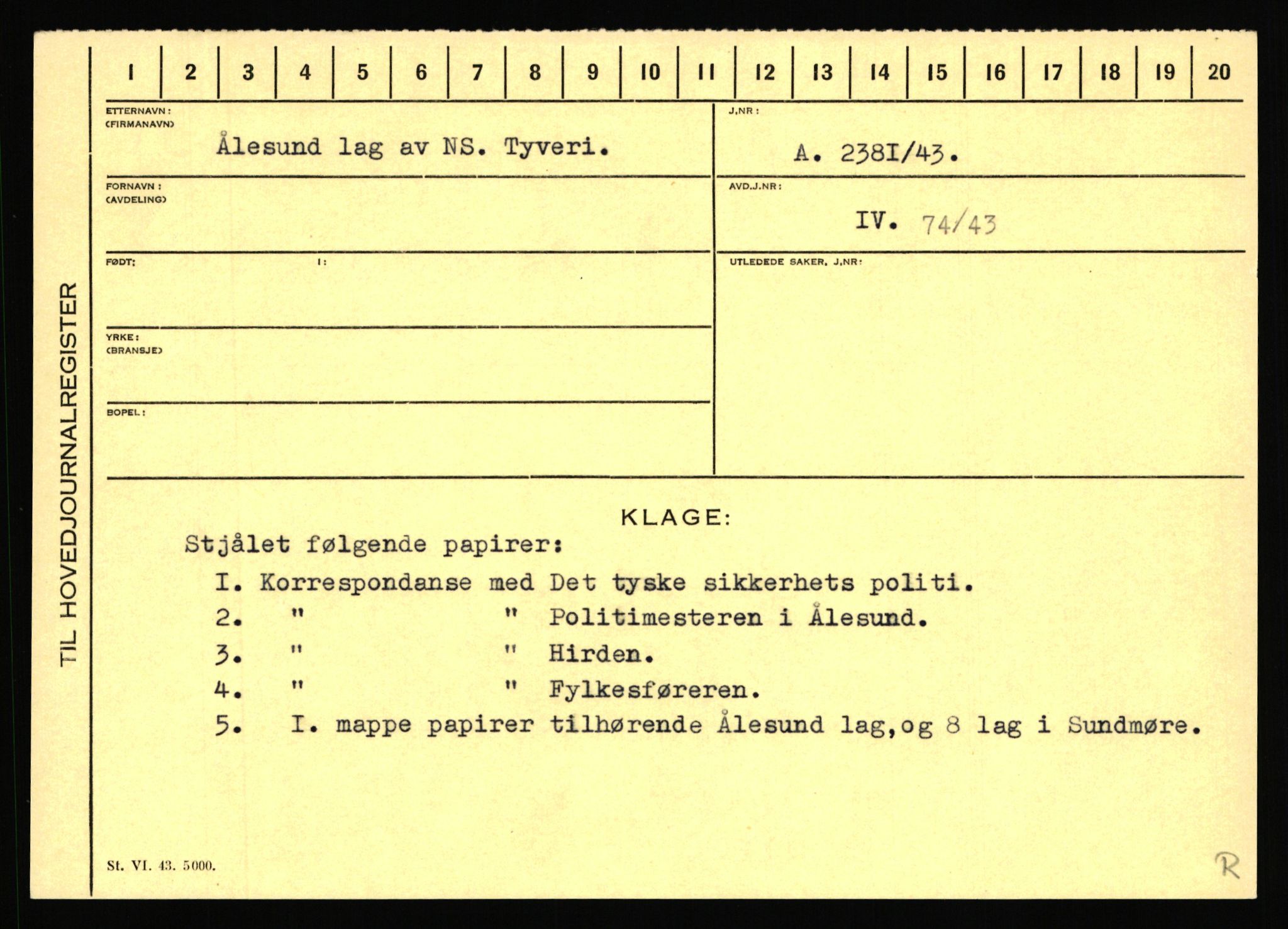 Statspolitiet - Hovedkontoret / Osloavdelingen, AV/RA-S-1329/C/Ca/L0011: Molberg - Nøstvold, 1943-1945, s. 1222