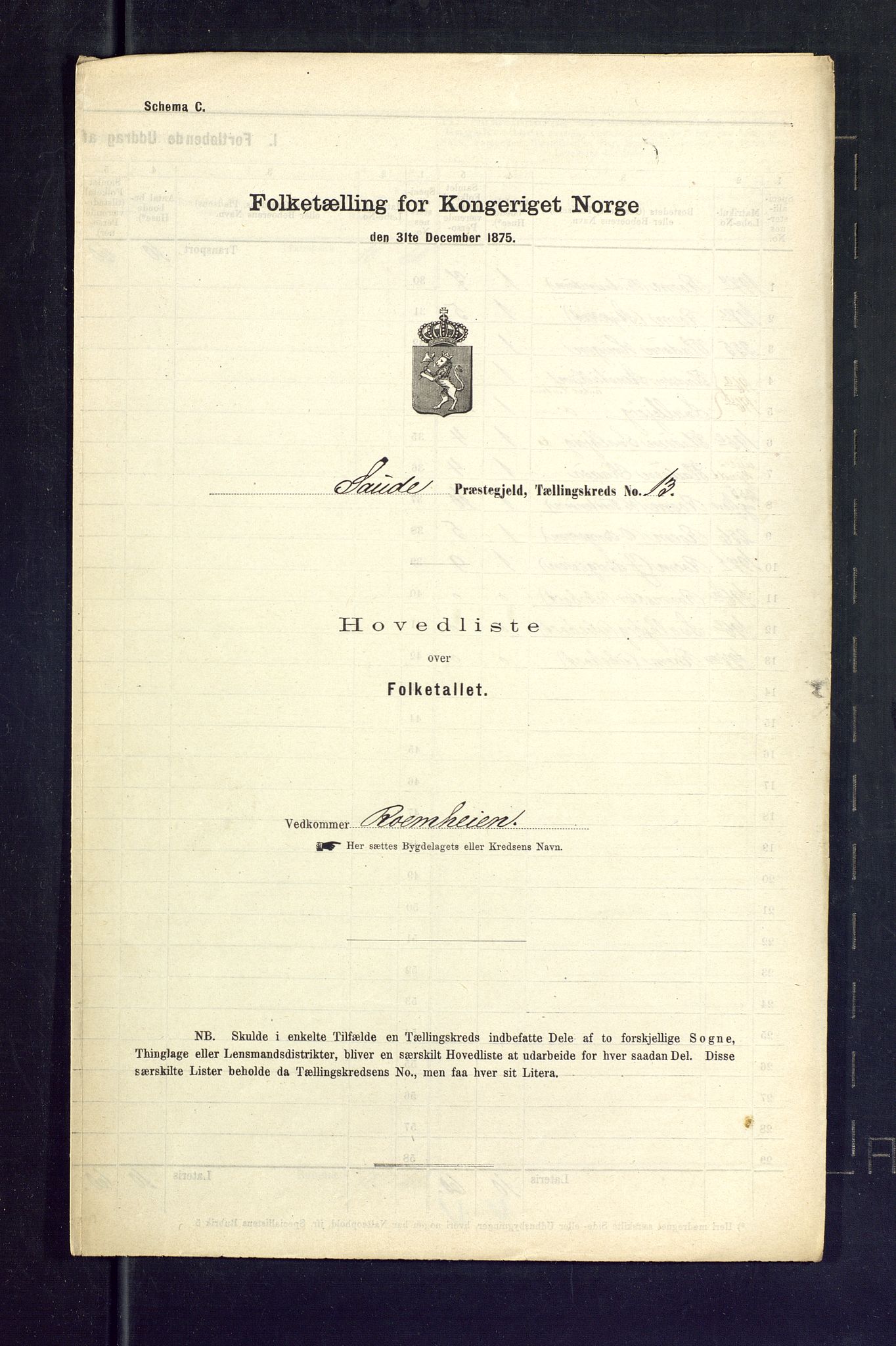 SAKO, Folketelling 1875 for 0822P Sauherad prestegjeld, 1875, s. 50