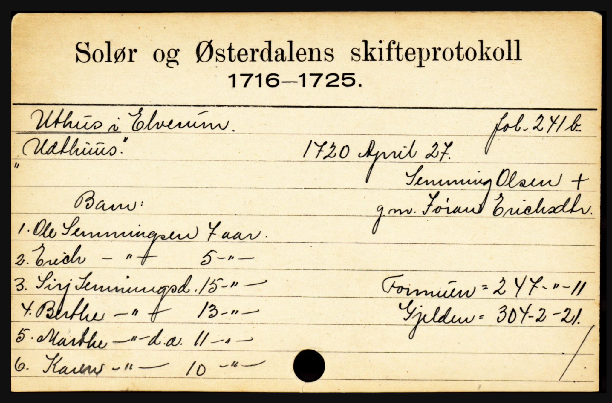 Solør og Østerdalen sorenskriveri, SAH/TING-024/J, 1716-1774, s. 6863