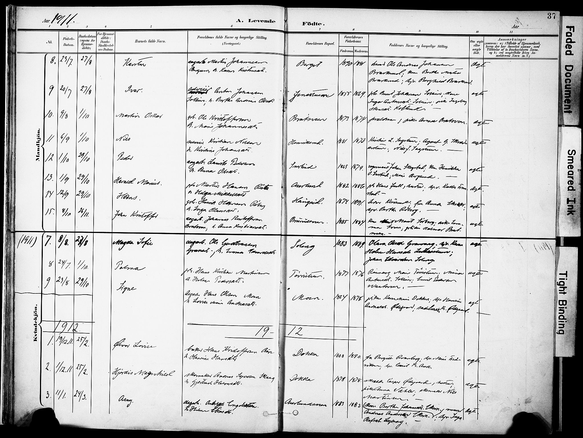 Nordre Land prestekontor, AV/SAH-PREST-124/H/Ha/Haa/L0006: Ministerialbok nr. 6, 1897-1914, s. 37