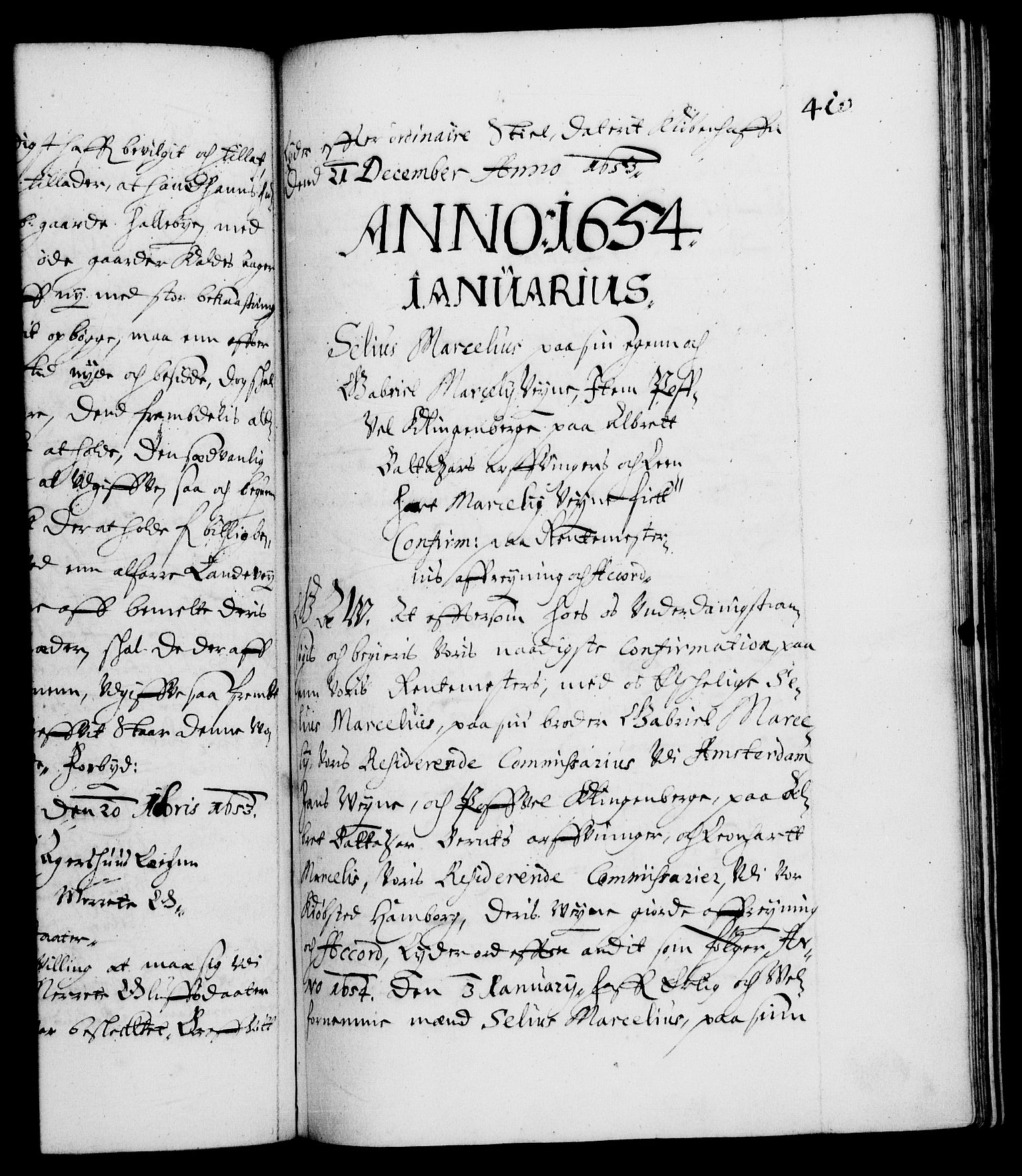 Danske Kanselli 1572-1799, RA/EA-3023/F/Fc/Fca/Fcaa/L0008: Norske registre (mikrofilm), 1651-1656, s. 410a