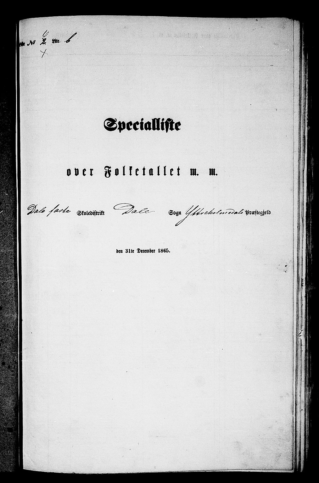 RA, Folketelling 1865 for 1429P Ytre Holmedal prestegjeld, 1865, s. 103